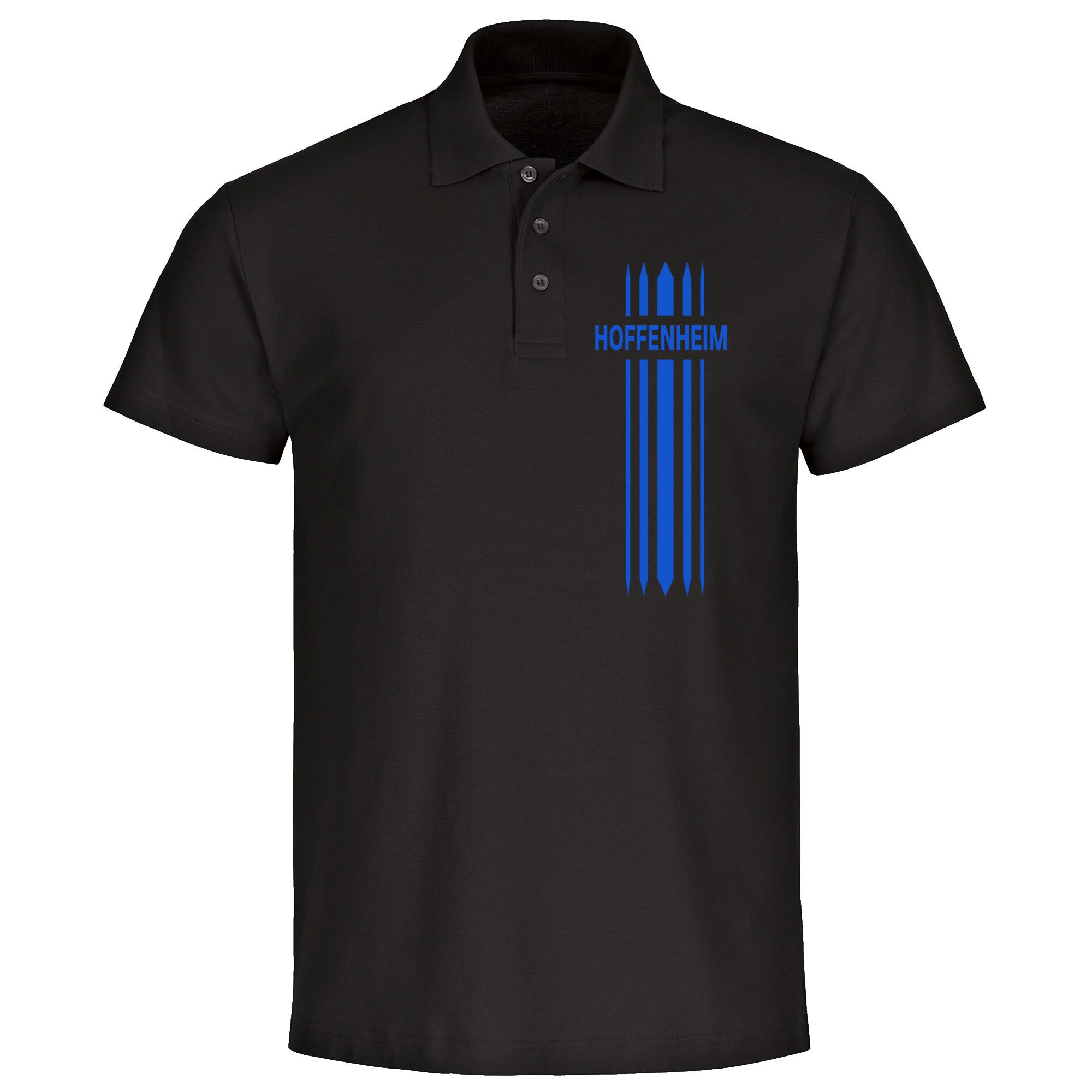 multifanshop Poloshirt - Hoffenheim - Streifen - Druck blau - Polo 