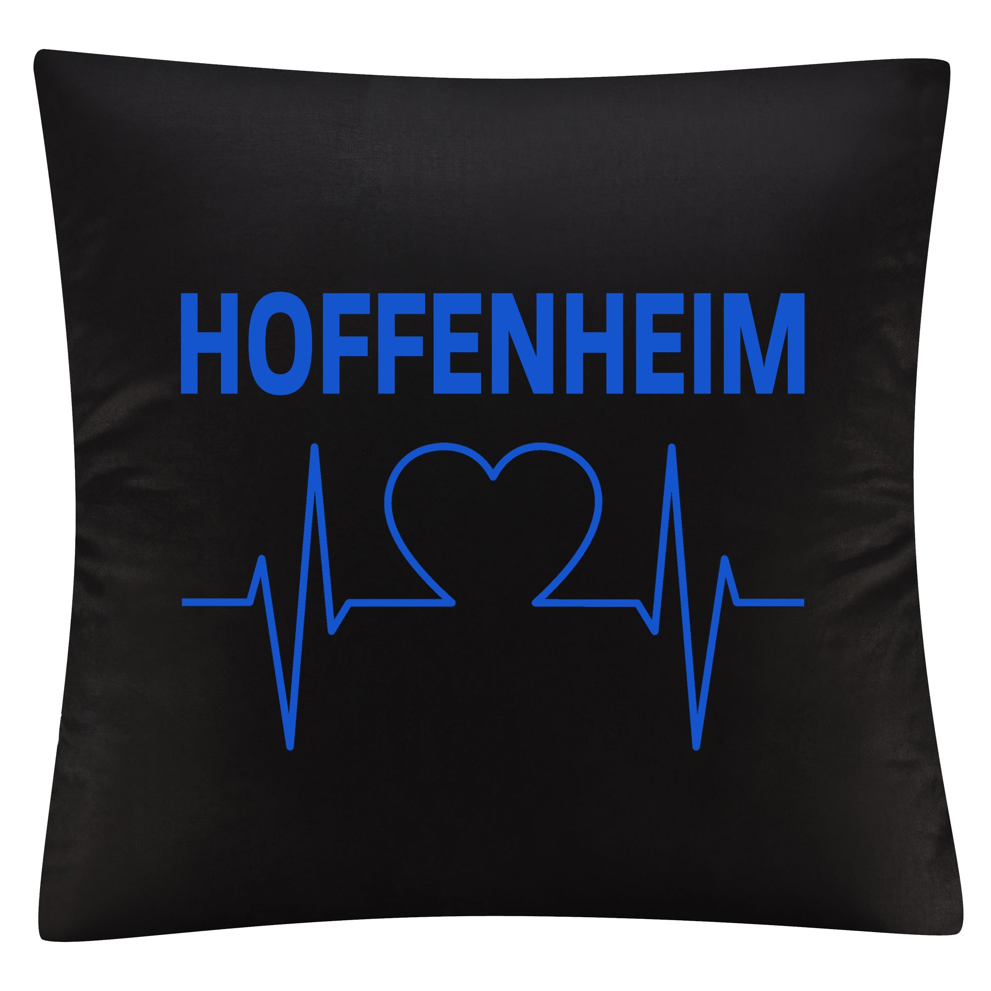 multifanshop Kissenbezug - Hoffenheim - Herzschlag - Druck blau - Kissen 