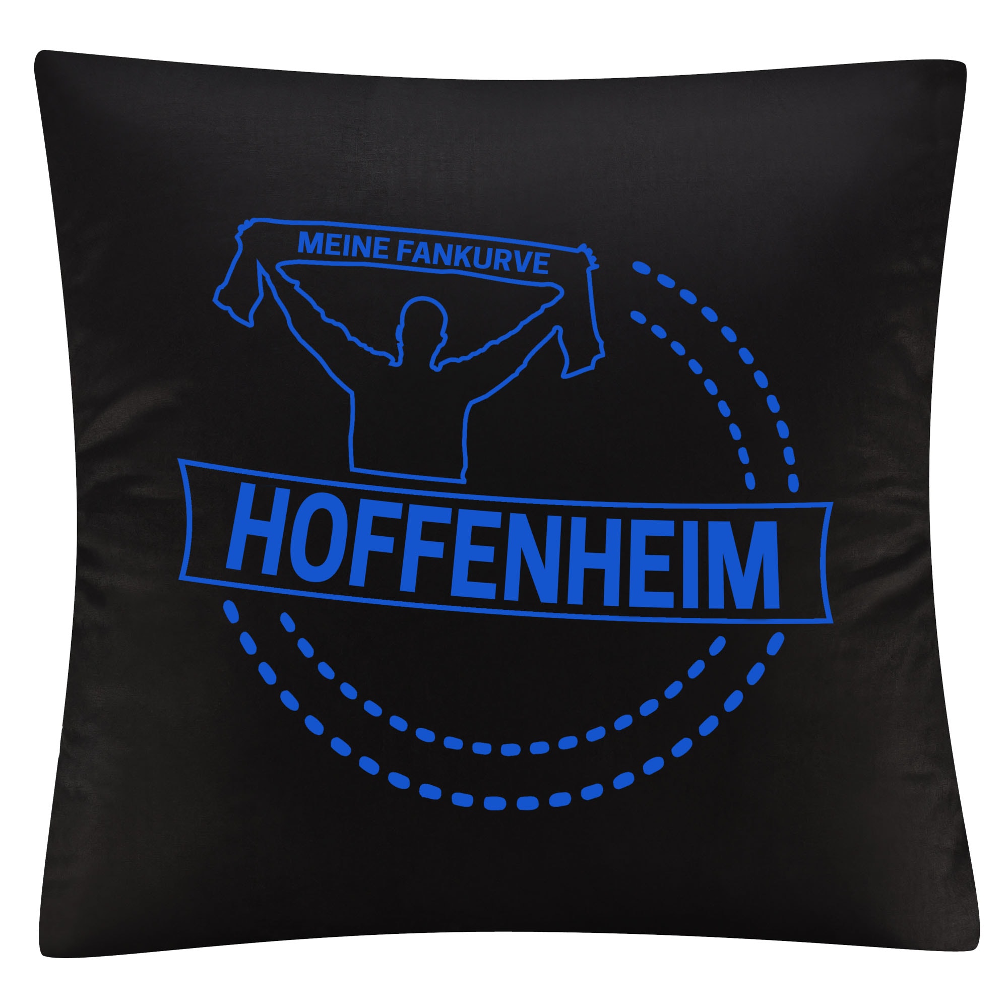 multifanshop Kissenbezug - Hoffenheim - Meine Fankurve - Druck blau - Kissen 