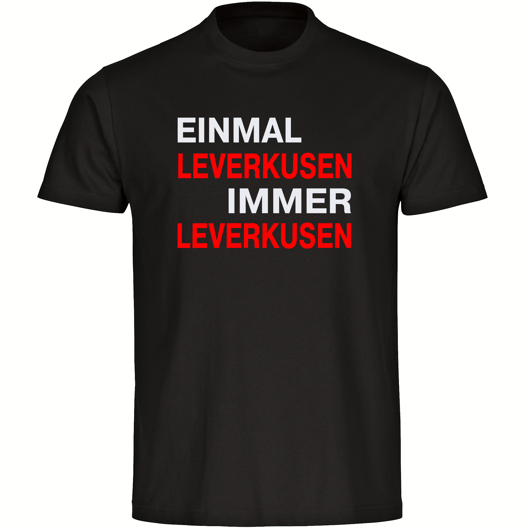 multifanshop Kinder T-Shirt - Leverkusen - Einmal Immer - Druck rot - Kind 