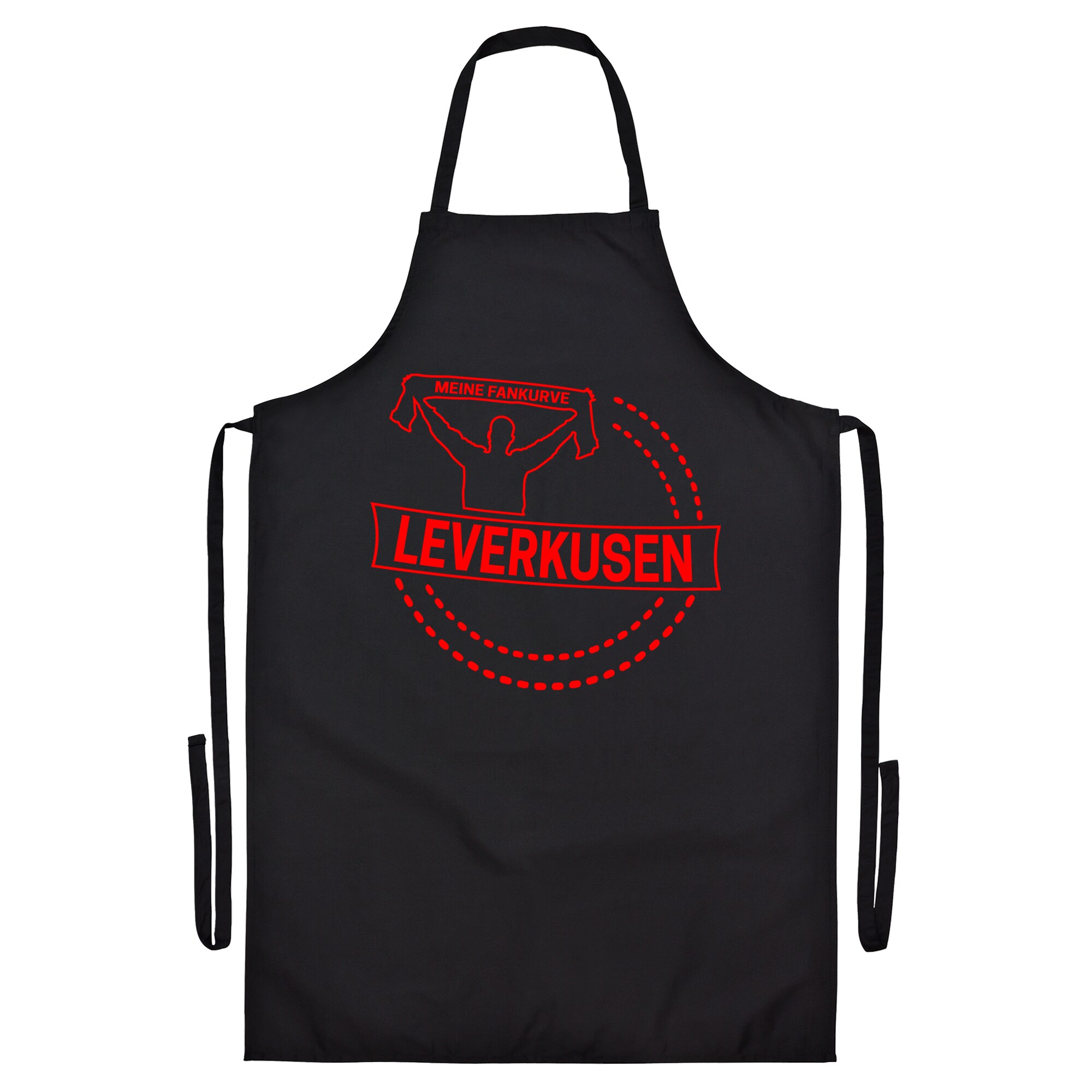 multifanshop Grillsch&uuml;rze - Leverkusen - Meine Fankurve - Druck rot - Sch&uuml;rze 