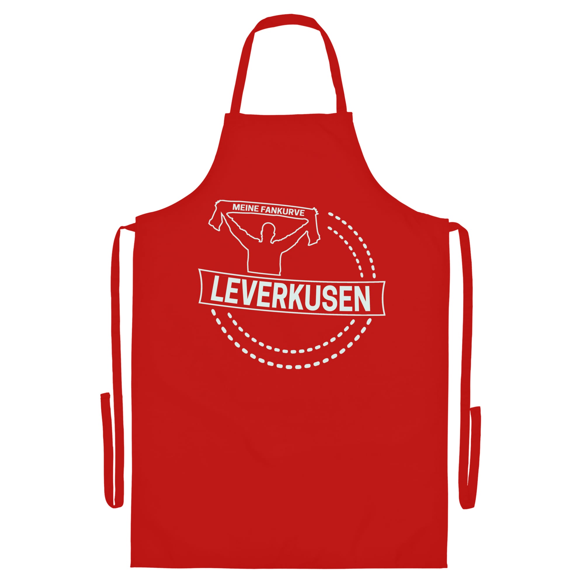 multifanshop Grillsch&uuml;rze - Leverkusen - Meine Fankurve - Druck wei&szlig; - Sch&uuml;rze 