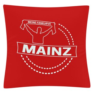 multifanshop Kissenbezug - Mainz - Meine Fankurve - Druck weiß - Kissen 