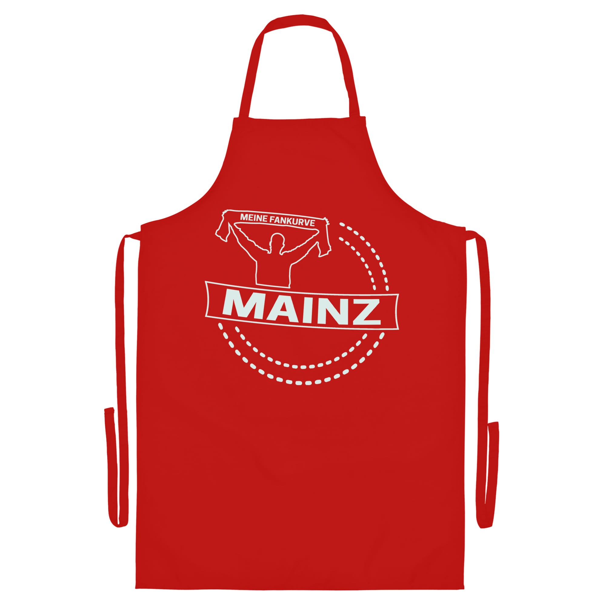 multifanshop Grillsch&uuml;rze - Mainz - Meine Fankurve - Druck wei&szlig; - Sch&uuml;rze 