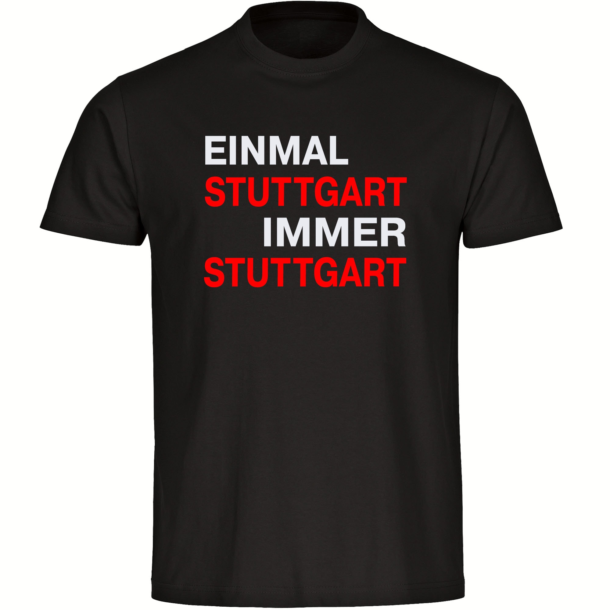 multifanshop Herren T-Shirt - Stuttgart - Einmal Immer - Druck rot - M&auml;nner 