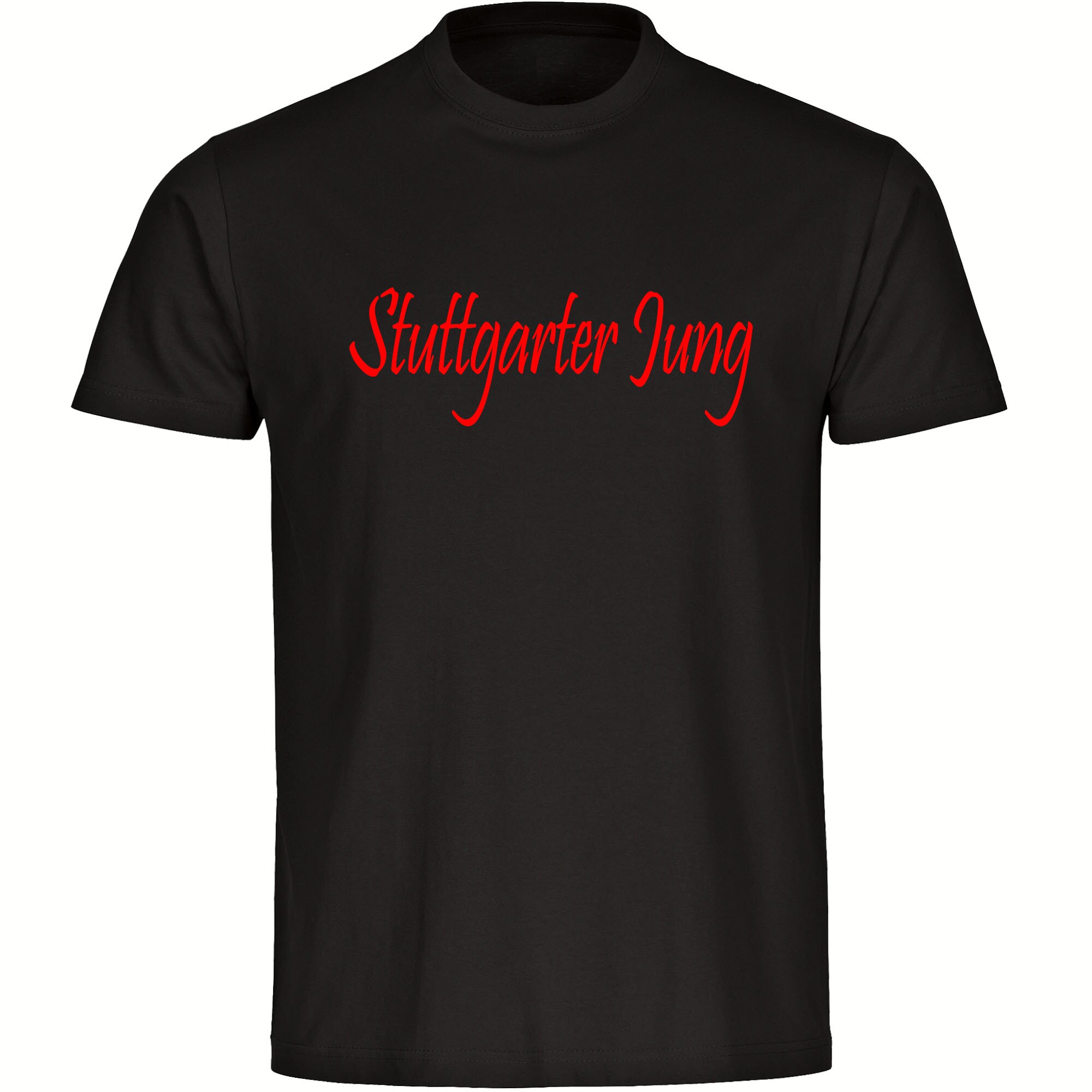 multifanshop Herren T-Shirt - Stuttgart - Stuttgarter Jung - Druck rot - M&auml;nner 