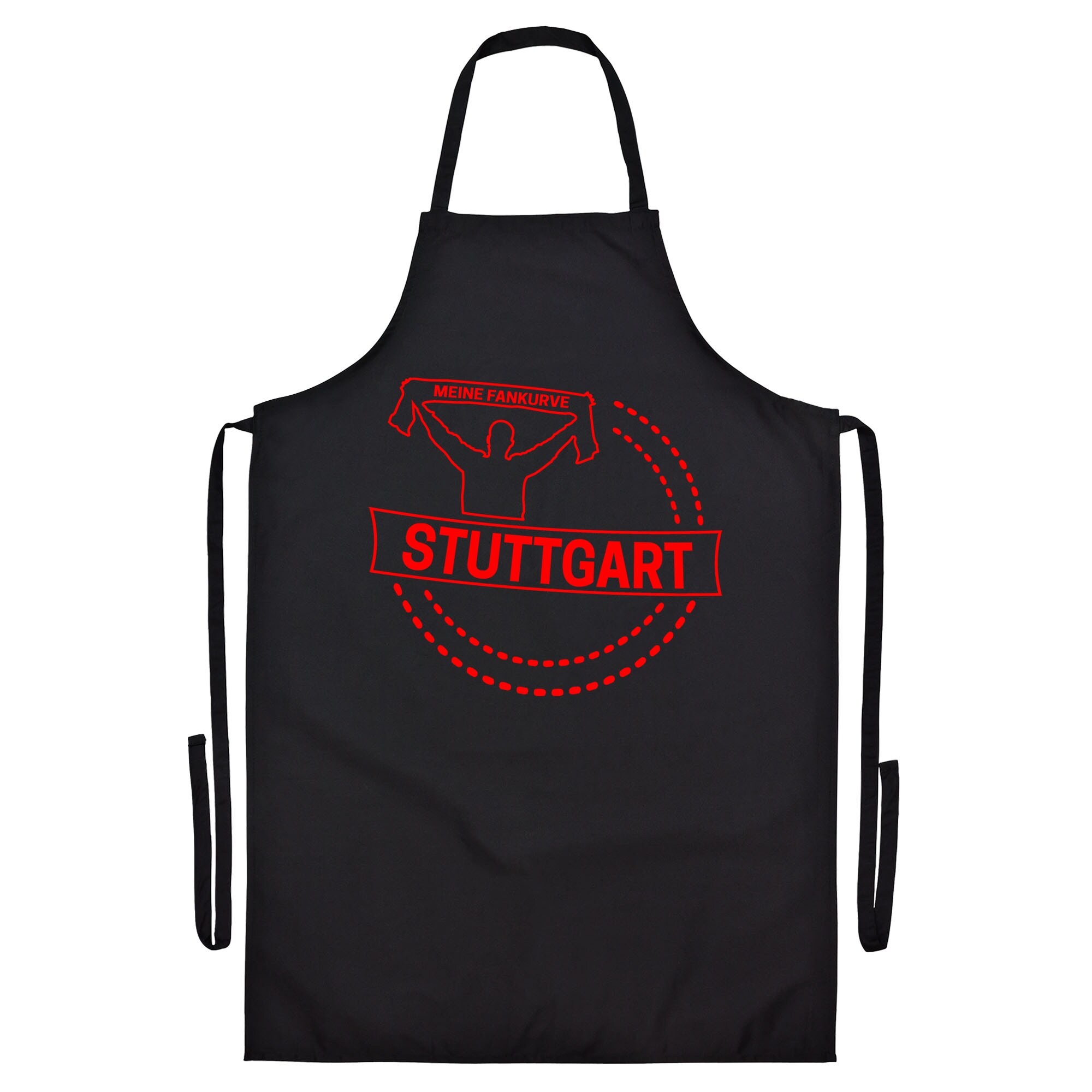 multifanshop Grillsch&uuml;rze - Stuttgart - Meine Fankurve - Druck rot - Sch&uuml;rze 
