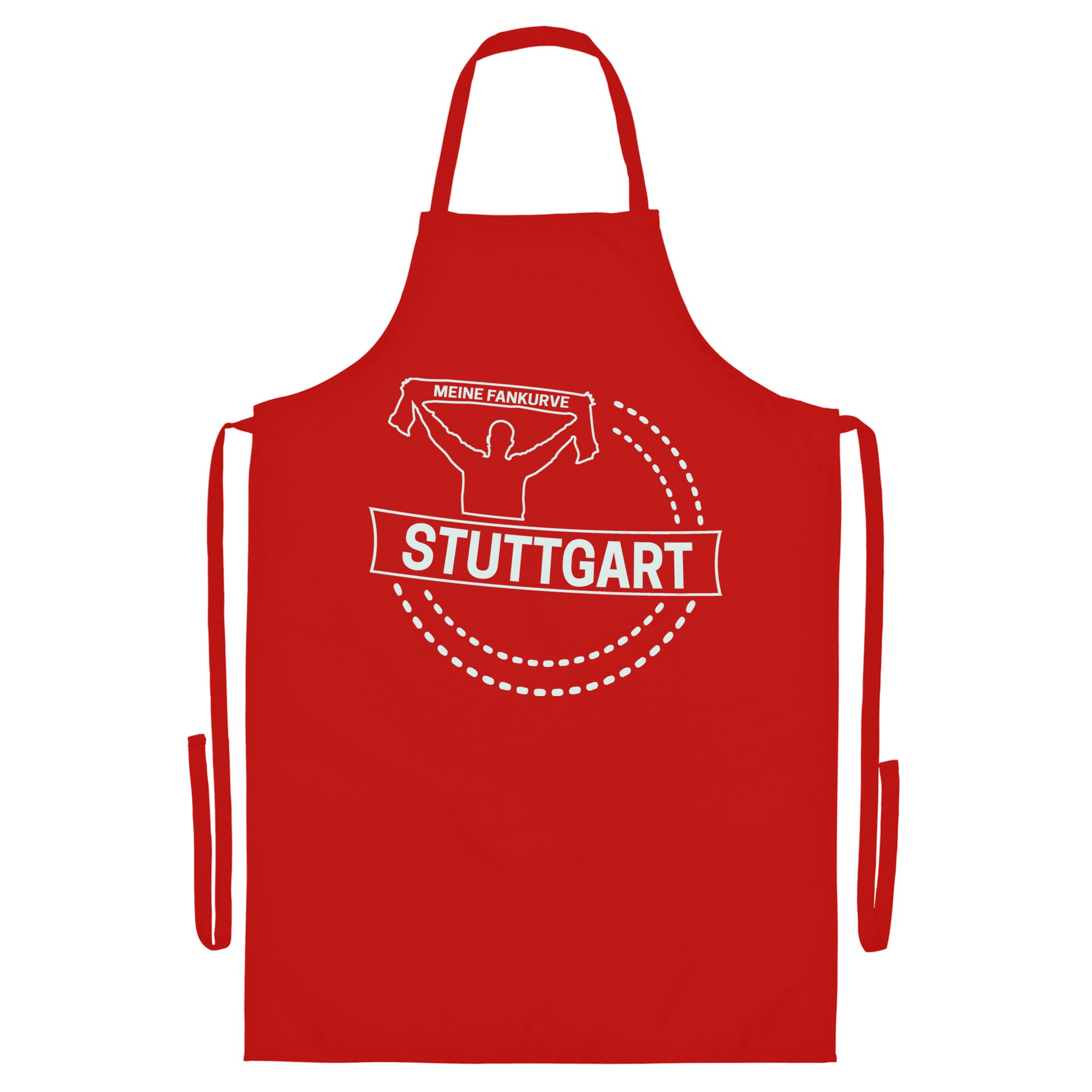 multifanshop Grillsch&uuml;rze - Stuttgart - Meine Fankurve - Druck wei&szlig; - Sch&uuml;rze 