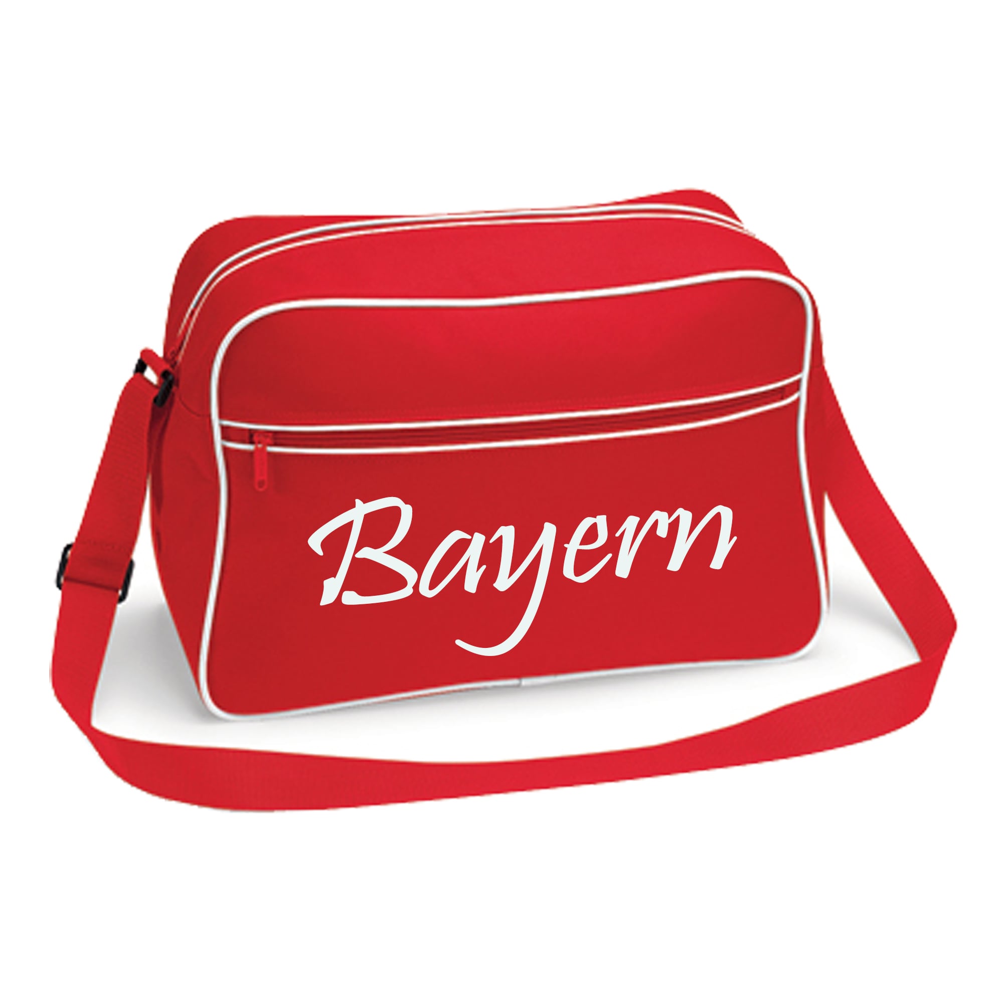 multifanshop Retrotasche - Bayern - Schriftzug - Druck wei&szlig; - Tasche 