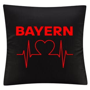 multifanshop Kissenbezug - Bayern - Herzschlag - Druck rot - Kissen 