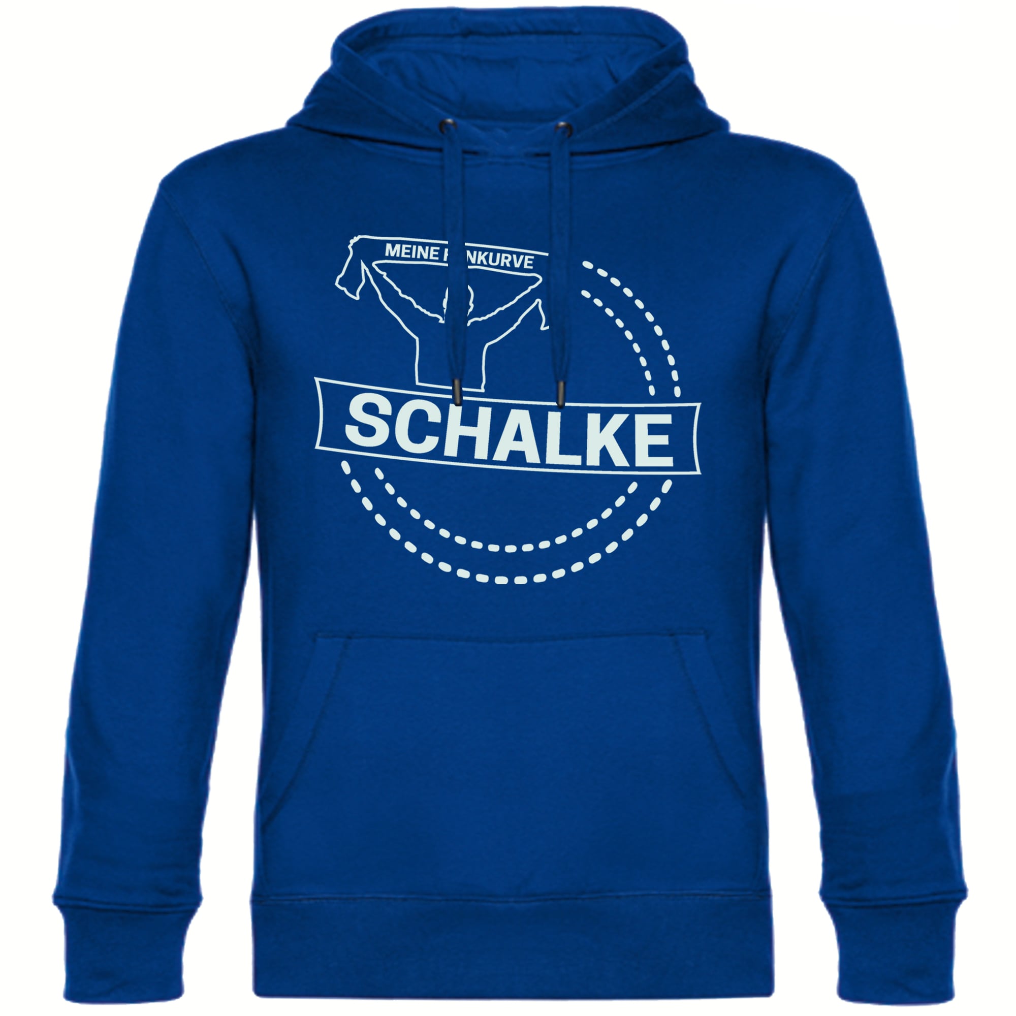 multifanshop Kapuzen Sweatshirt - Schalke - Meine Fankurve - Druck wei&szlig; - Hoodie 