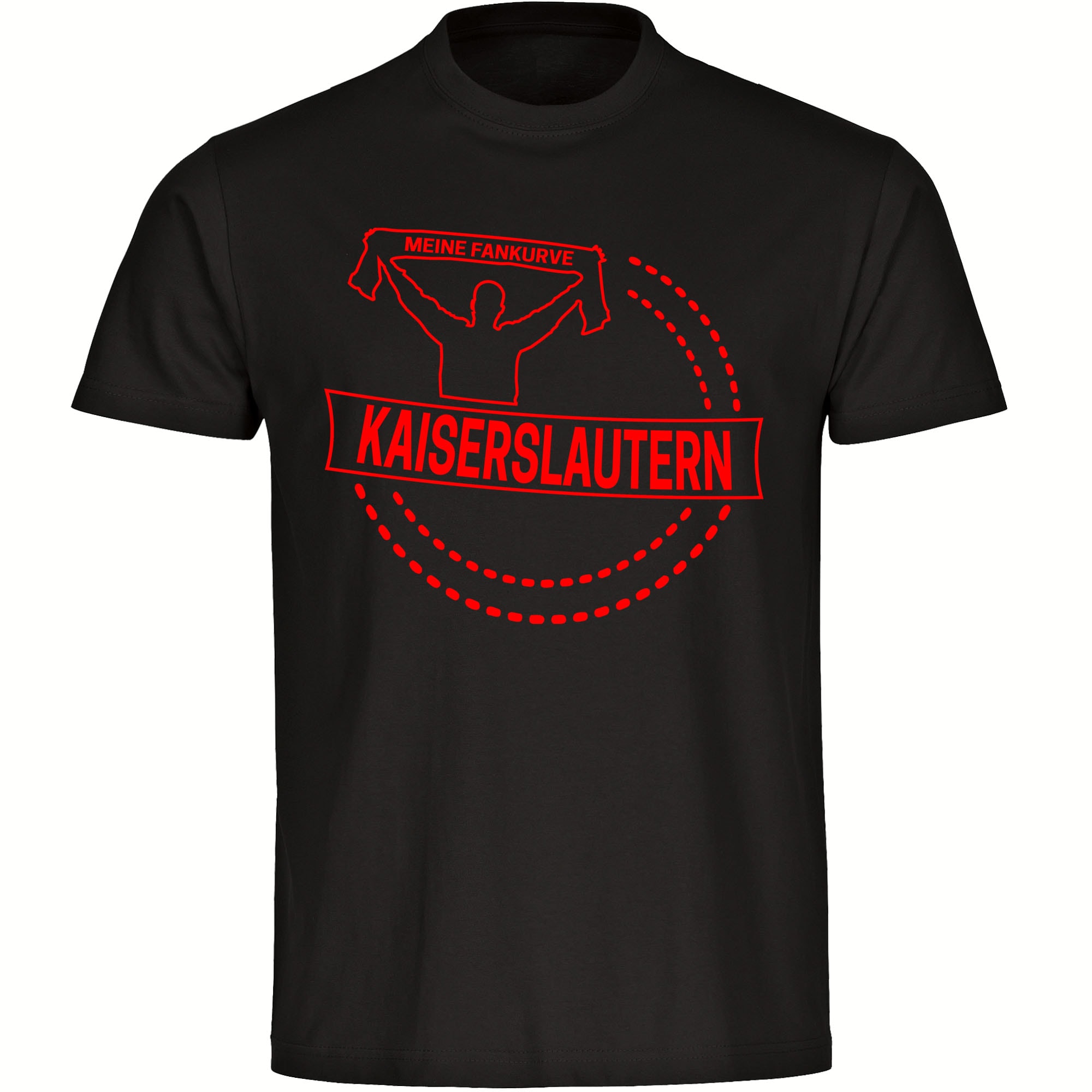 multifanshop Herren T-Shirt - Kaiserslautern - Meine Fankurve - Druck rot - M&auml;nner 