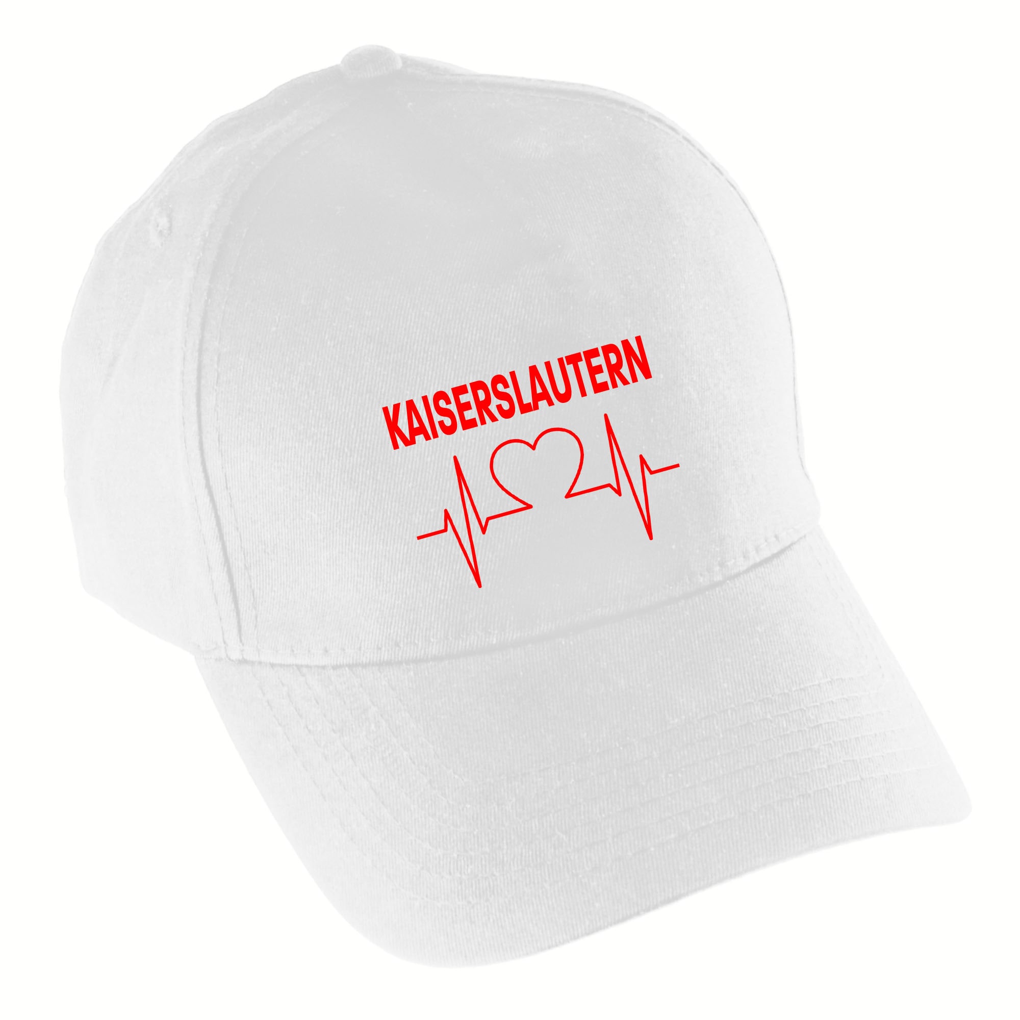 multifanshop Baseballcap - Kaiserslautern - Herzschlag - Druck rot - M&uuml;tze 