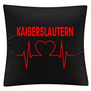 multifanshop Kissenbezug - Kaiserslautern - Herzschlag - Druck rot - Kissen 