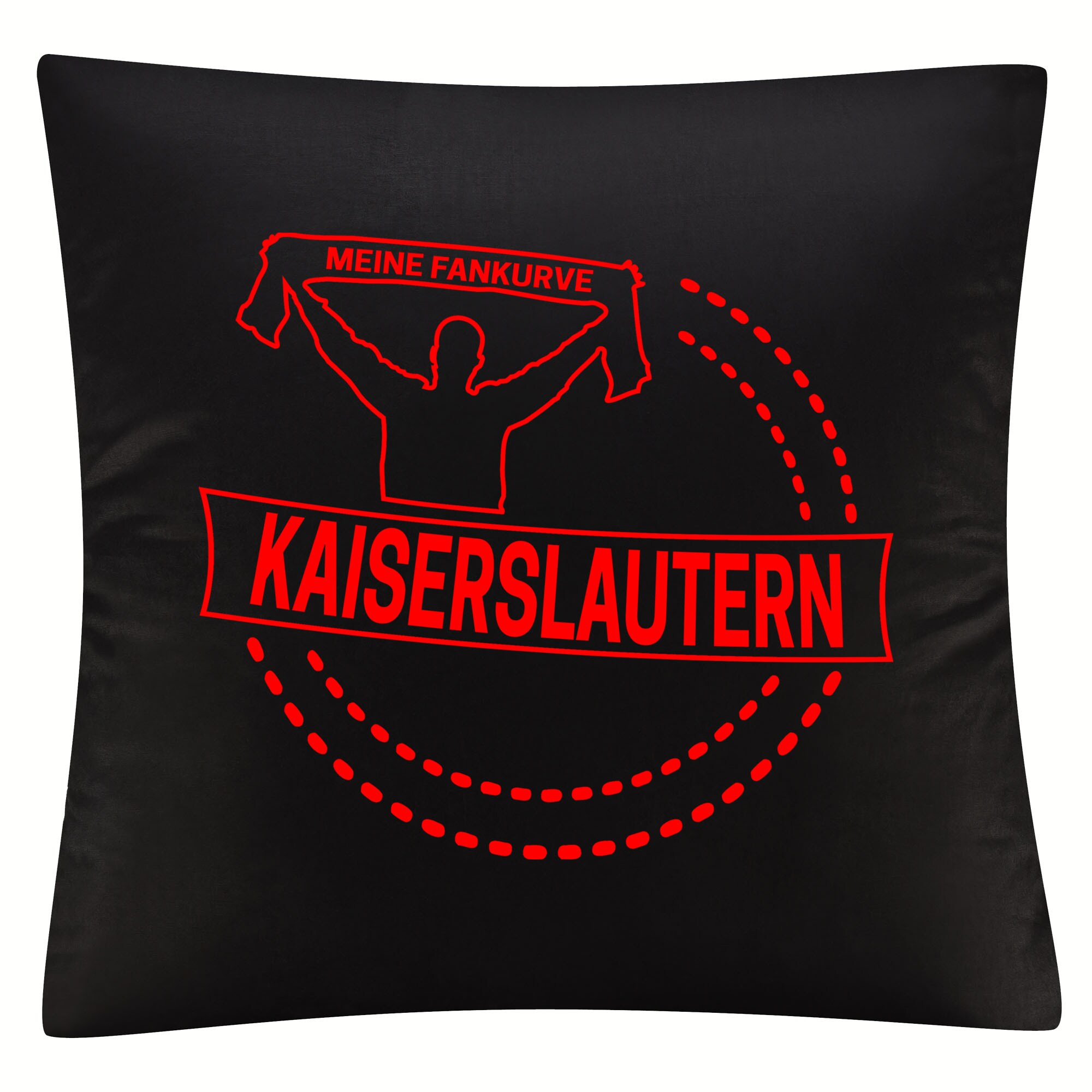 multifanshop Kissenbezug - Kaiserslautern - Meine Fankurve - Druck rot - Kissen 