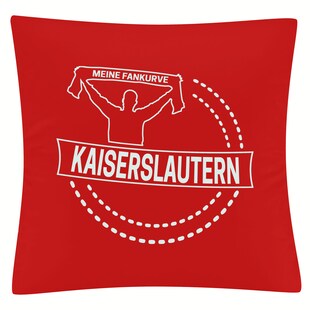 multifanshop Kissenbezug - Kaiserslautern - Meine Fankurve - Druck weiß - Kissen 