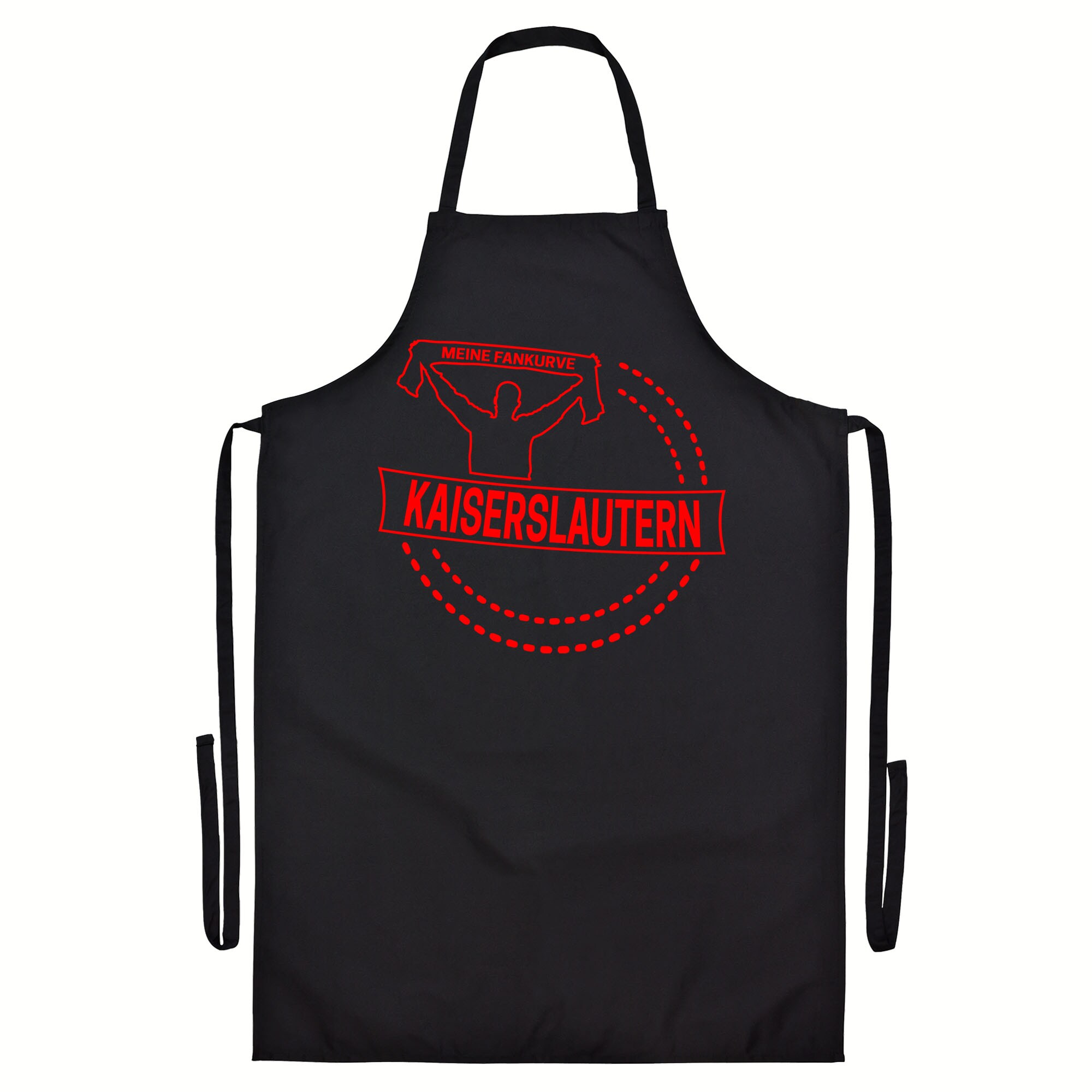 multifanshop Grillsch&uuml;rze - Kaiserslautern - Meine Fankurve - Druck rot - Sch&uuml;rze 