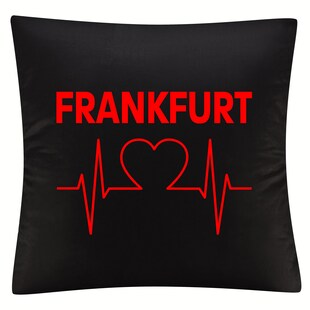 multifanshop Kissenbezug - Frankfurt - Herzschlag - Druck rot - Kissen 