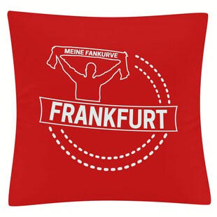 multifanshop Kissenbezug - Frankfurt - Meine Fankurve - Druck weiß - Kissen 
