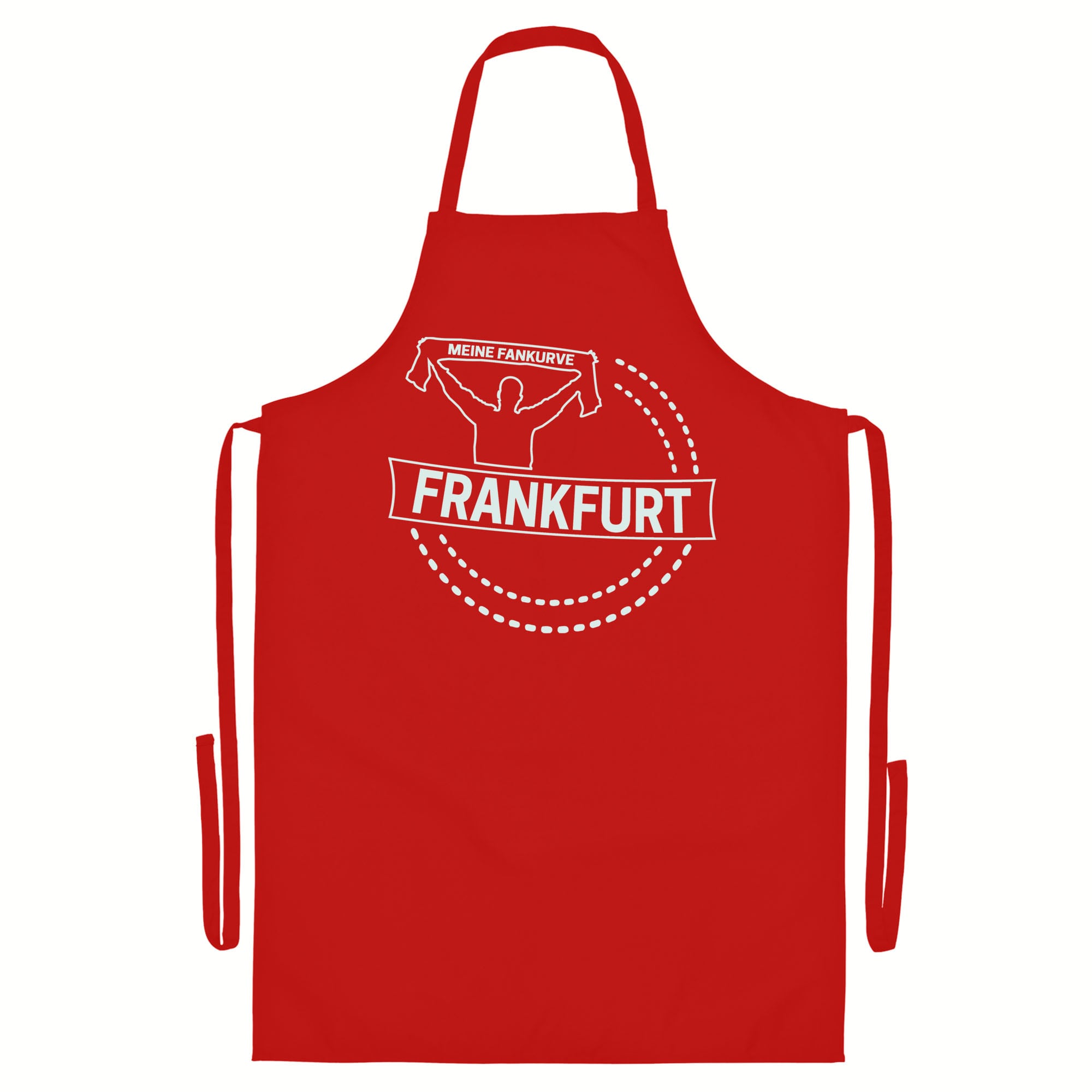 multifanshop Grillsch&uuml;rze - Frankfurt - Meine Fankurve - Druck wei&szlig; - Sch&uuml;rze 