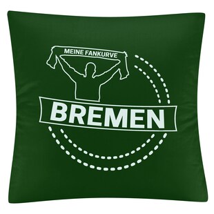 multifanshop Kissenbezug - Bremen - Meine Fankurve - Druck weiß - Kissen 