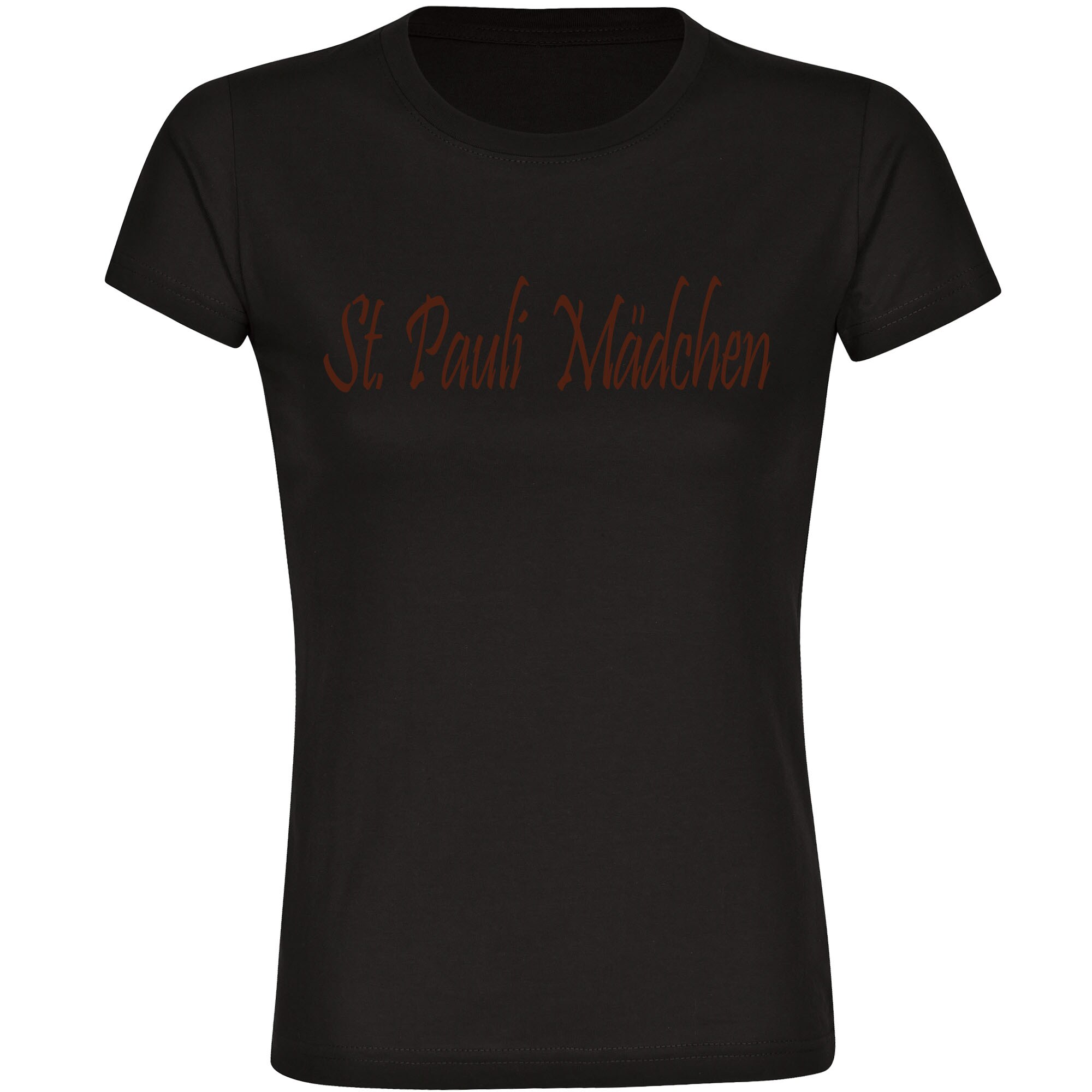 multifanshop Damen T-Shirt - St. Pauli - St. Pauli M&auml;dchen - Druck braun - Frauen 