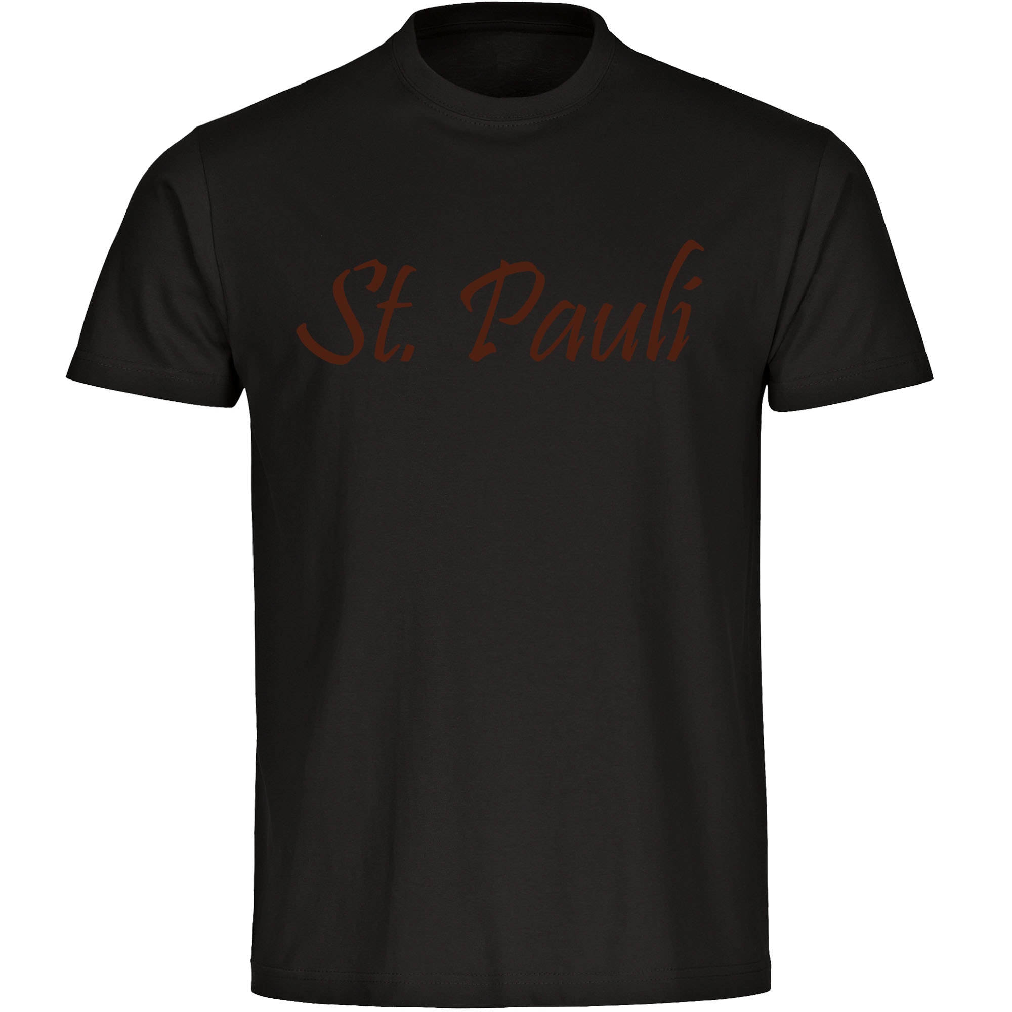 multifanshop Kinder T-Shirt - St. Pauli - Schriftzug - Druck braun - Kind 