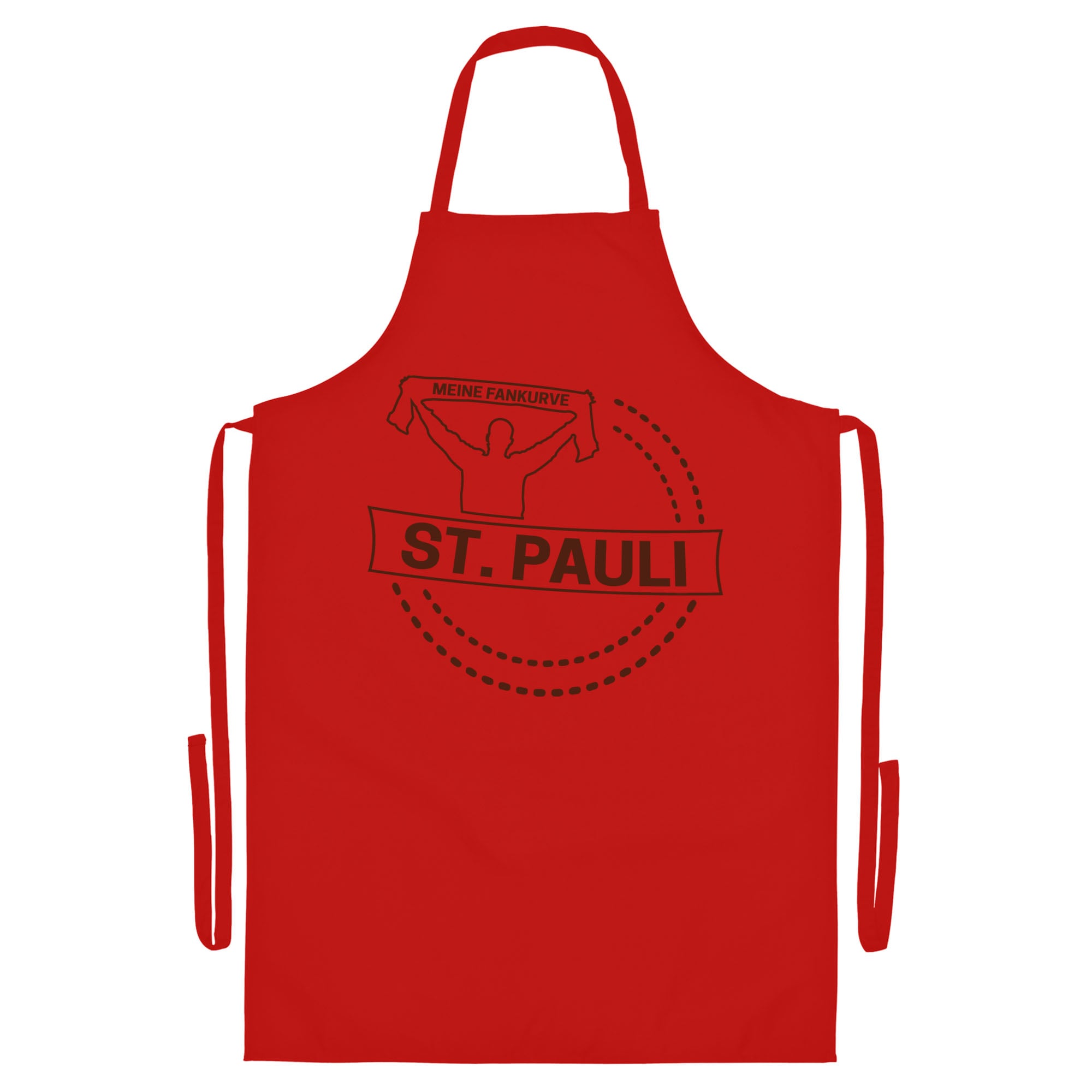 multifanshop Grillsch&uuml;rze - St. Pauli - Meine Fankurve - Druck braun - Sch&uuml;rze 