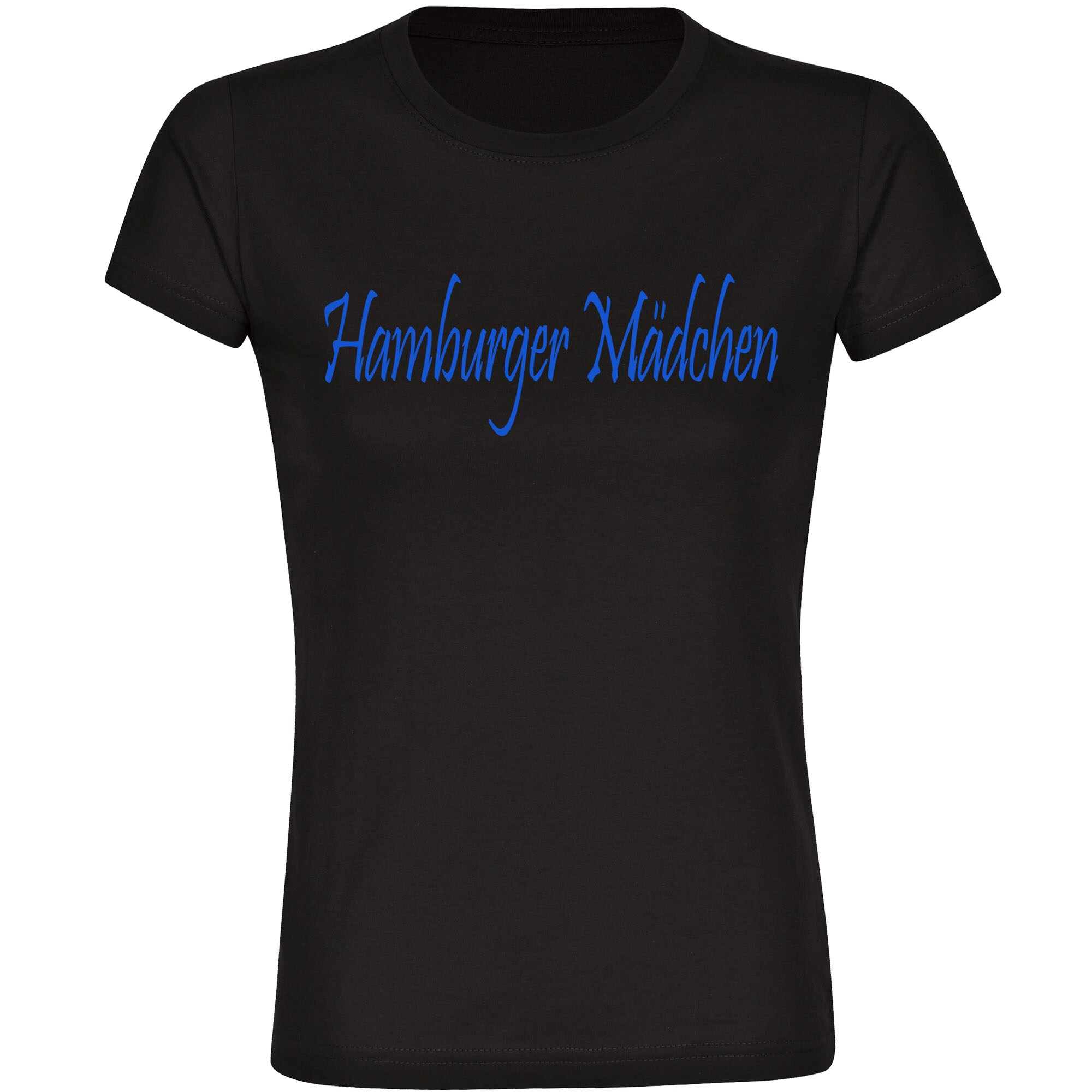 multifanshop Damen T-Shirt - Hamburg - Hamburger M&auml;dchen - Druck blau - Frauen 