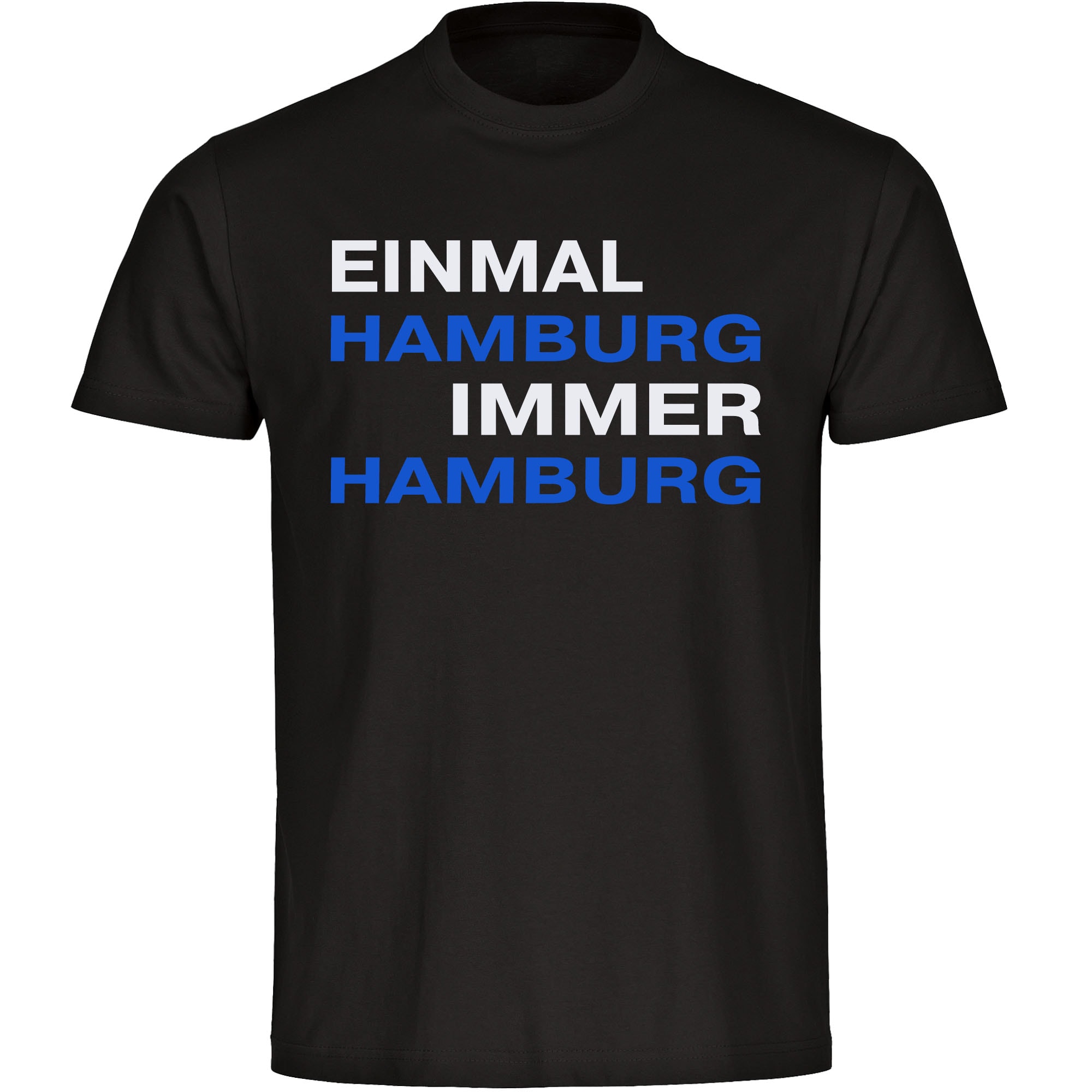 multifanshop Kinder T-Shirt - Hamburg - Einmal Immer - Druck blau - Kind 