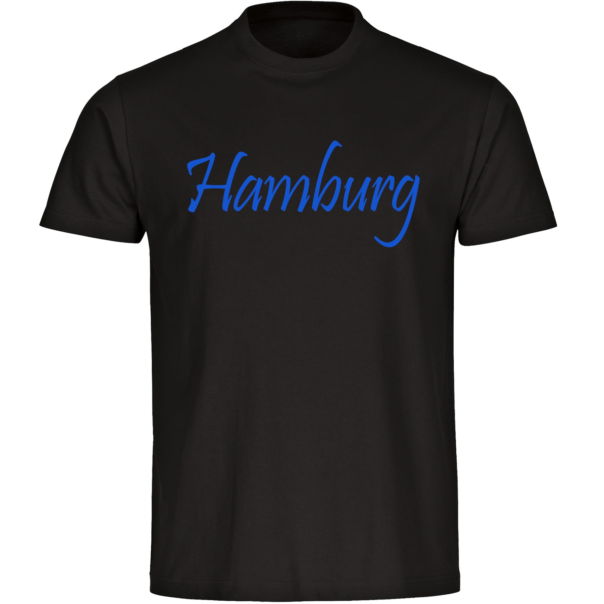 multifanshop Kinder T-Shirt - Hamburg - Schriftzug - Druck blau - Kind 