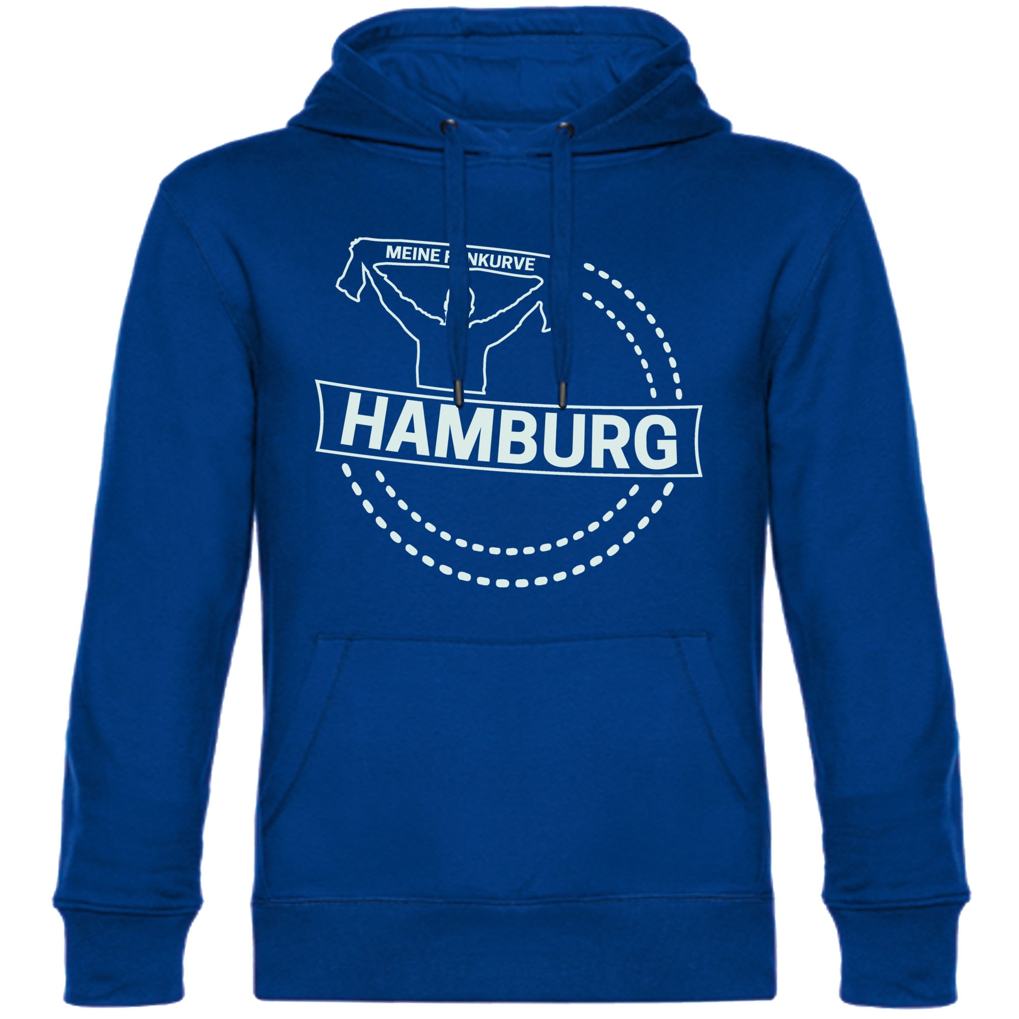 multifanshop Kapuzen Sweatshirt - Hamburg - Meine Fankurve - Druck wei&szlig; - Hoodie 