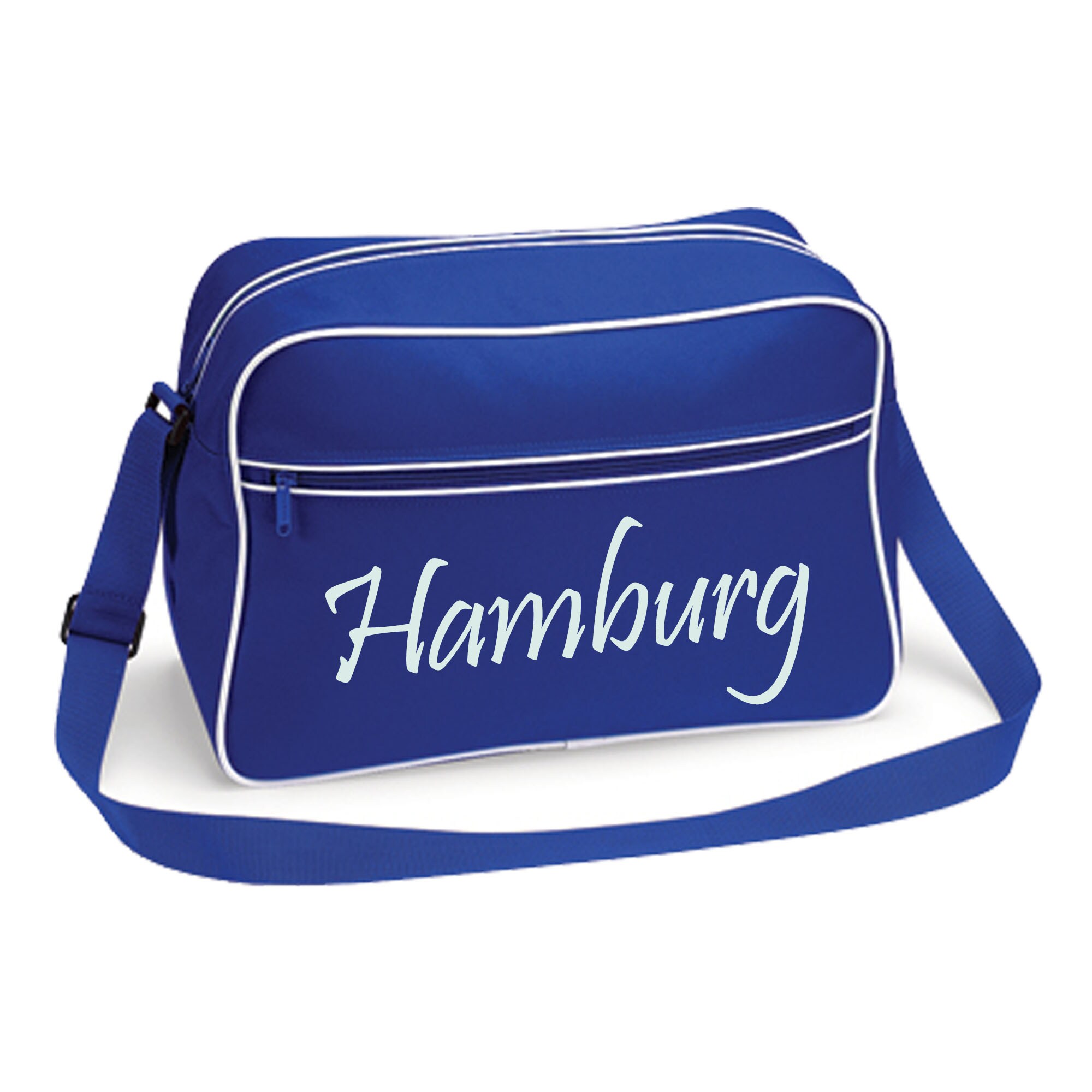 multifanshop Retrotasche - Hamburg - Schriftzug - Druck wei&szlig; - Tasche 