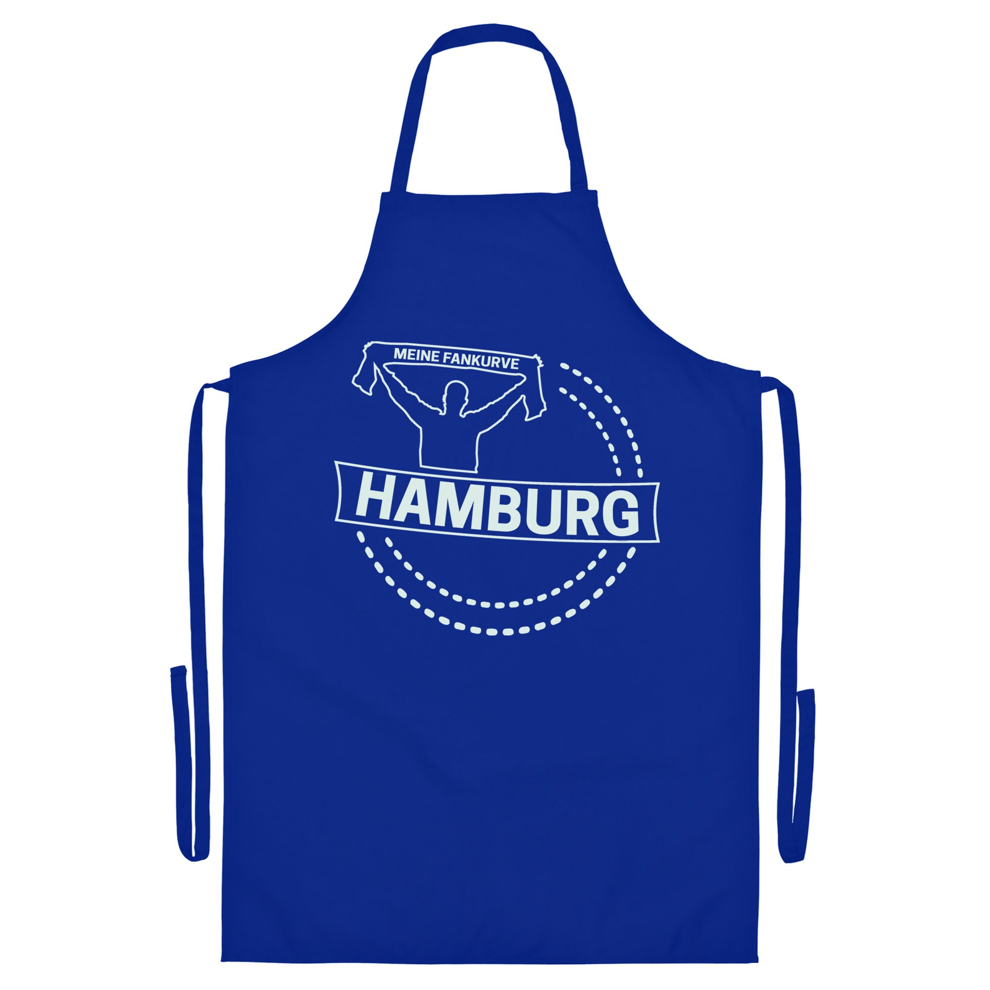 multifanshop Grillsch&uuml;rze - Hamburg - Meine Fankurve - Druck wei&szlig; - Sch&uuml;rze 