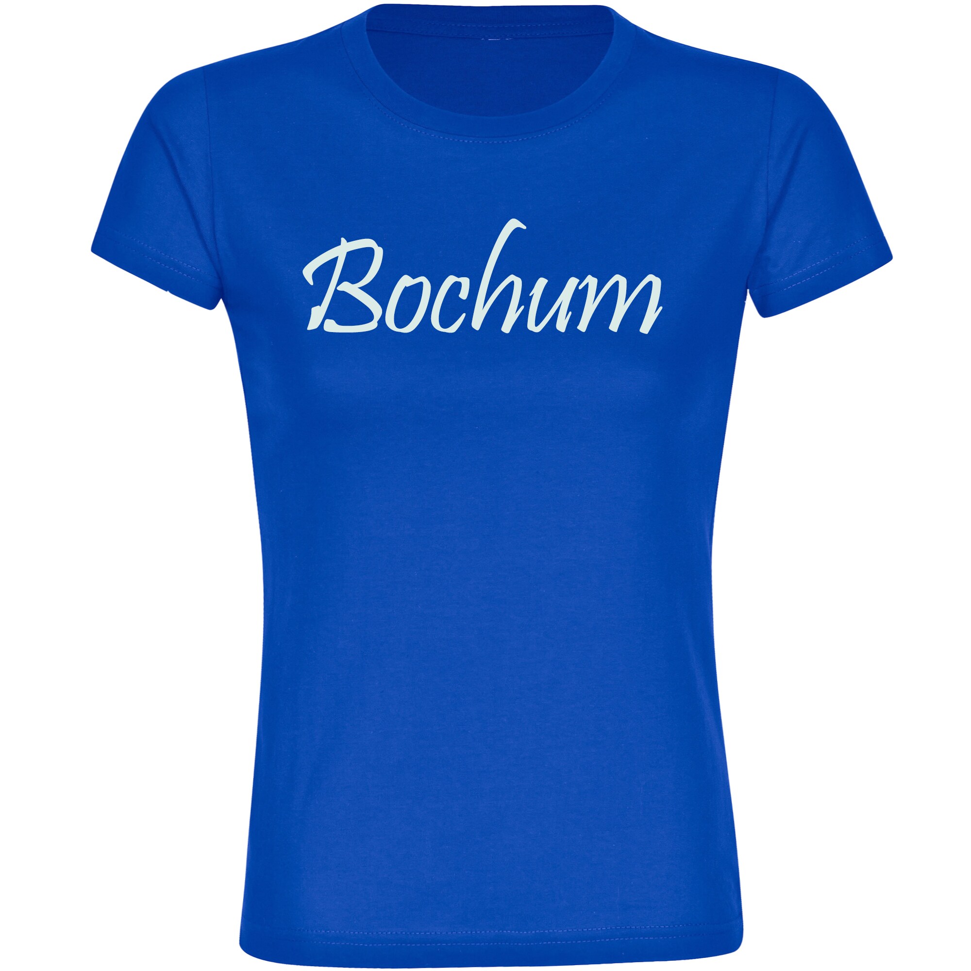 multifanshop Damen T-Shirt - Bochum - Schriftzug - Druck wei&szlig; - Frauen 