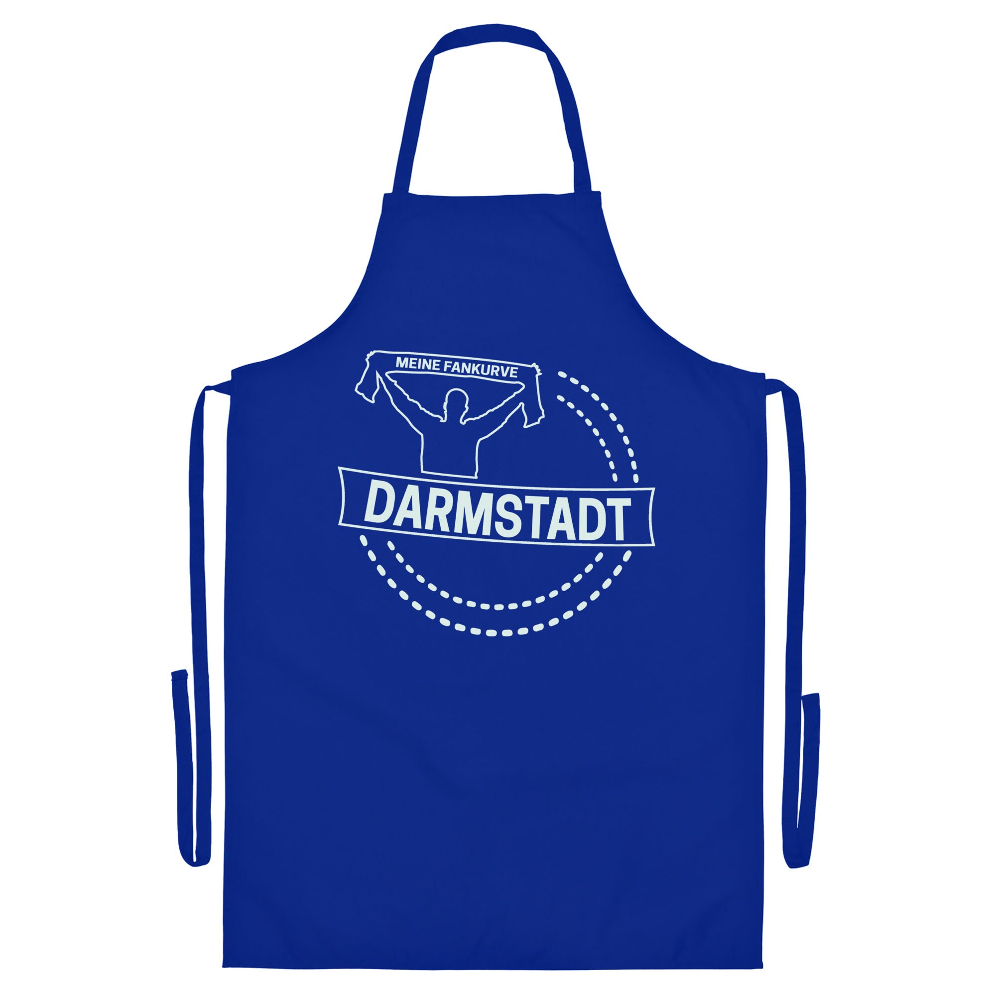 multifanshop Grillsch&uuml;rze - Darmstadt - Meine Fankurve - Druck wei&szlig; - Sch&uuml;rze 