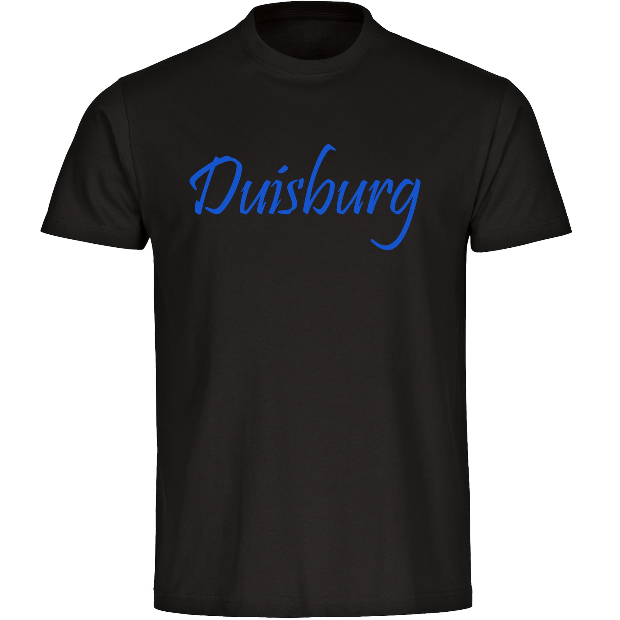 multifanshop Kinder T-Shirt - Duisburg - Schriftzug - Druck blau - Kind 