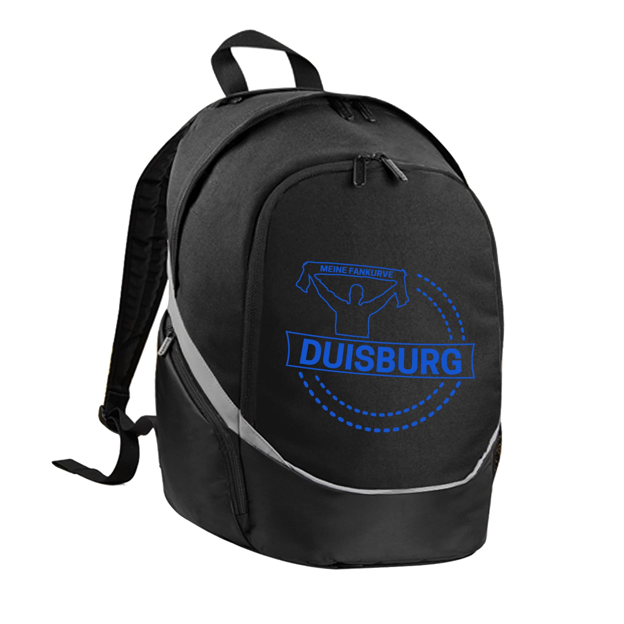 multifanshop Rucksack - Duisburg - Meine Fankurve - Druck blau - Tasche 