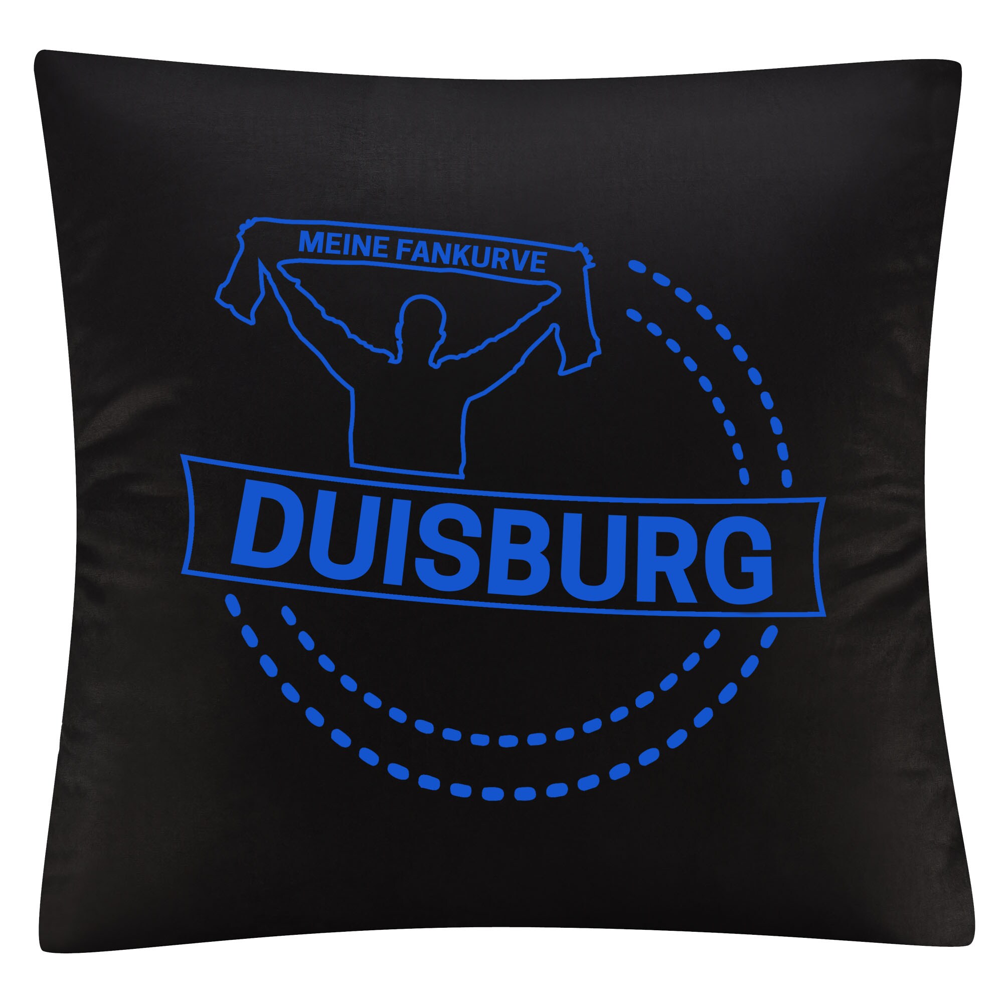 multifanshop Kissenbezug - Duisburg - Meine Fankurve - Druck blau - Kissen 