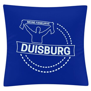 multifanshop Kissenbezug - Duisburg - Meine Fankurve - Druck weiß - Kissen 