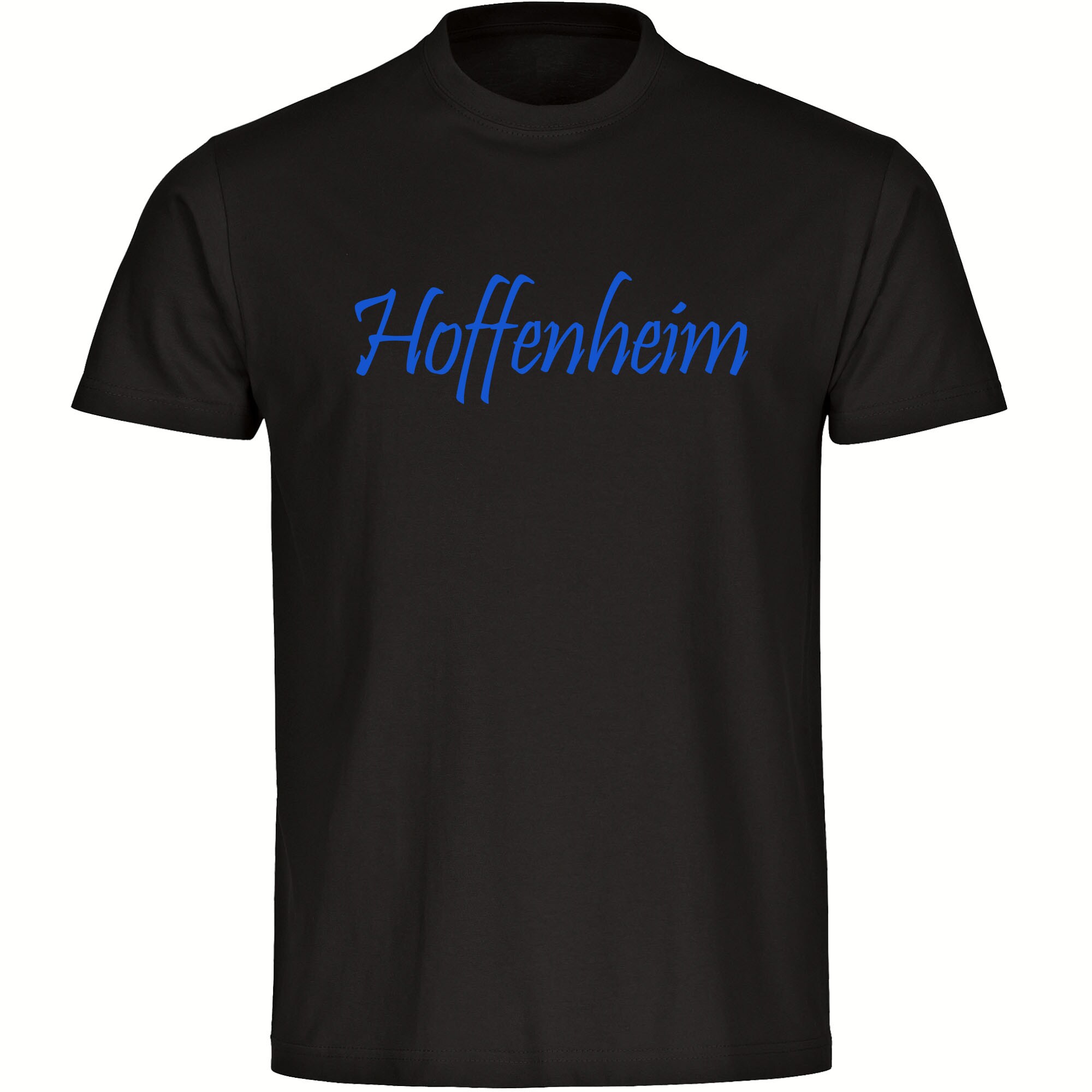 multifanshop Herren T-Shirt - Hoffenheim - Schriftzug - Druck blau - M&auml;nner 