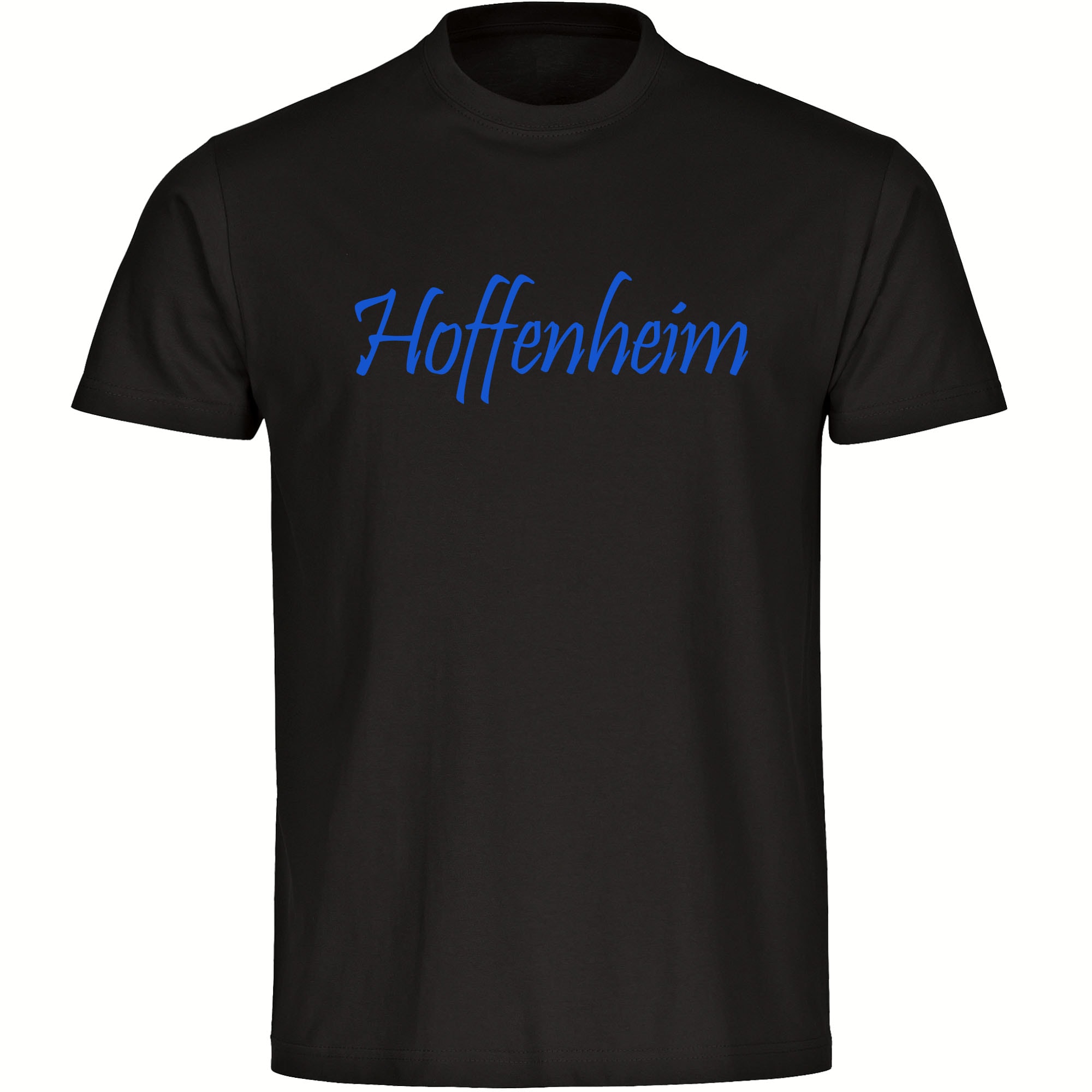 multifanshop Herren T-Shirt - Hoffenheim - Schriftzug - Druck blau - M&auml;nner 