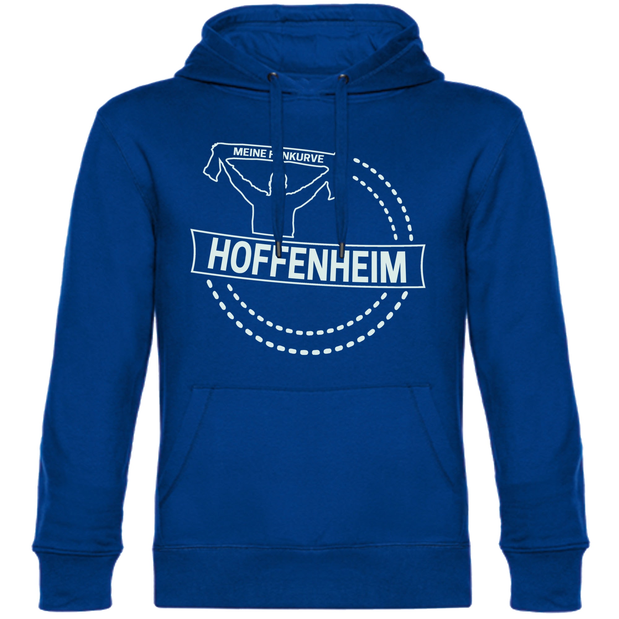 multifanshop Kapuzen Sweatshirt - Hoffenheim - Meine Fankurve - Druck wei&szlig; - Hoodie 