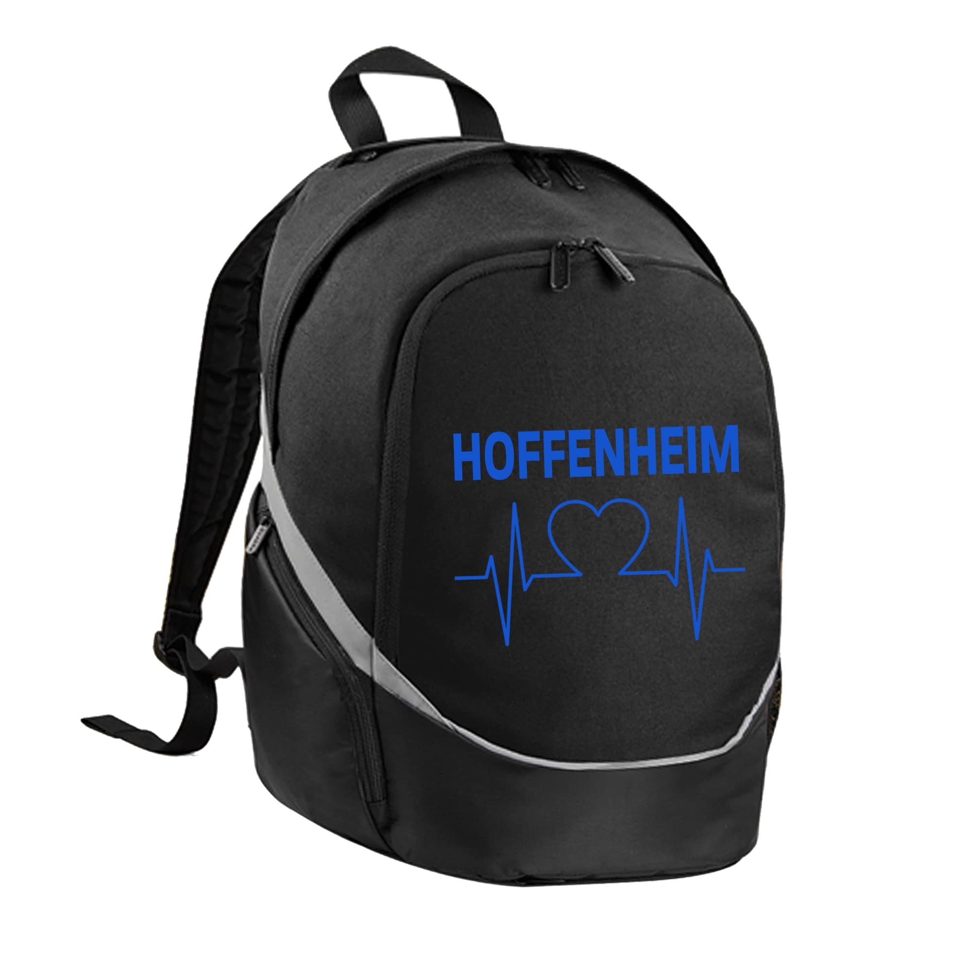 multifanshop Rucksack - Hoffenheim - Herzschlag - Druck blau - Tasche 