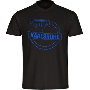 multifanshop Herren T-Shirt - Karlsruhe - Meine Fankurve - Druck blau - Männer 