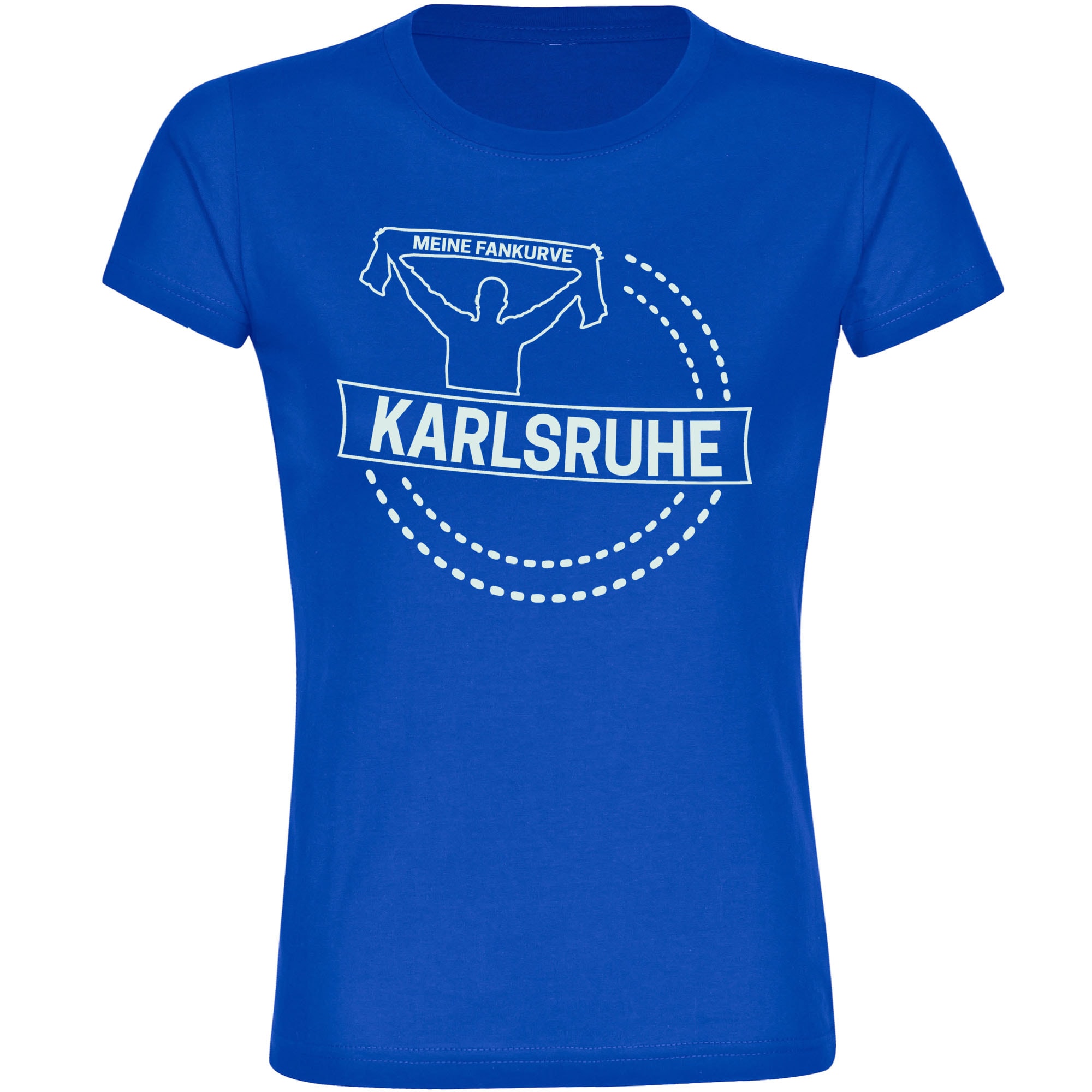 multifanshop Damen T-Shirt - Karlsruhe - Meine Fankurve - Druck wei&szlig; - Frauen 