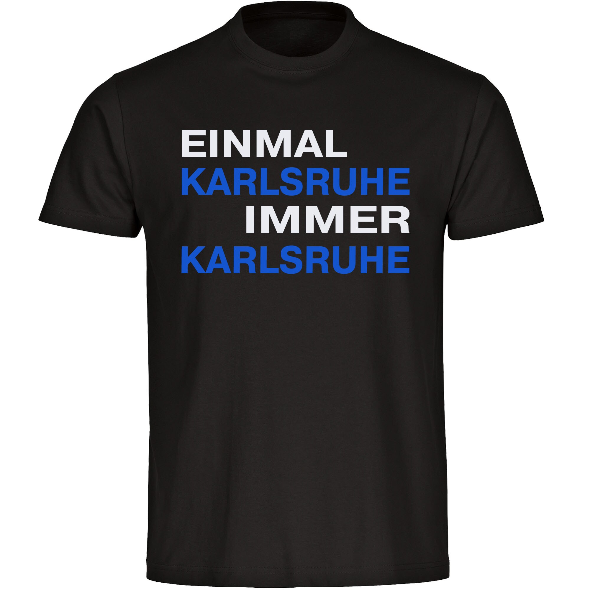multifanshop Kinder T-Shirt - Karlsruhe - Einmal Immer - Druck blau - Kind 