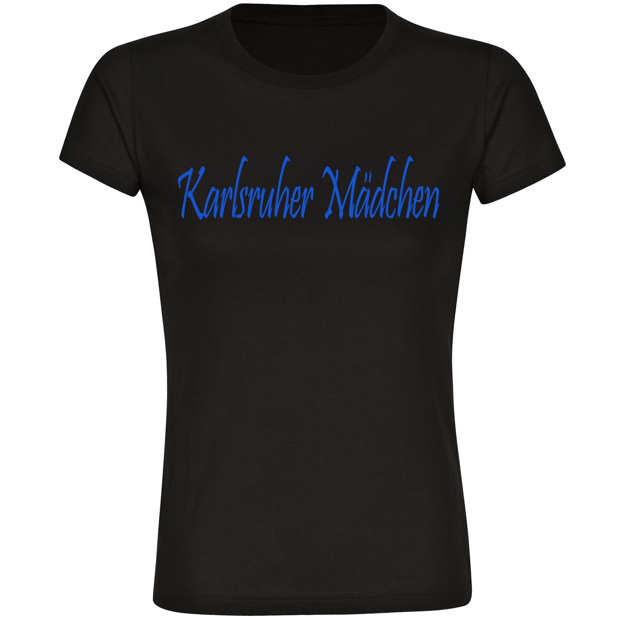 multifanshop Kinder T-Shirt - Karlsruhe - Karlsruher M&auml;dchen - Druck blau - Kind 