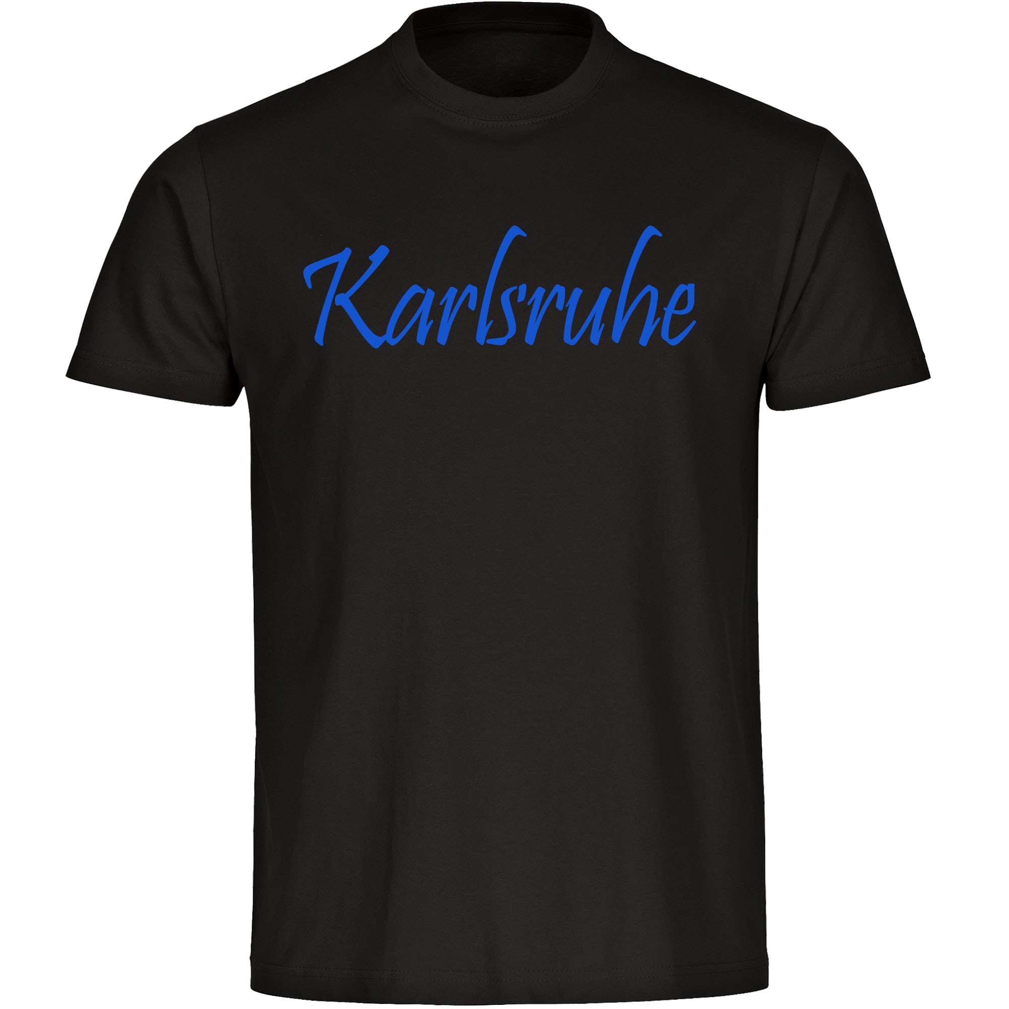 multifanshop Kinder T-Shirt - Karlsruhe - Schriftzug - Druck blau - Kind 