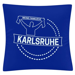 multifanshop Kissenbezug - Karlsruhe - Meine Fankurve - Druck weiß - Kissen 